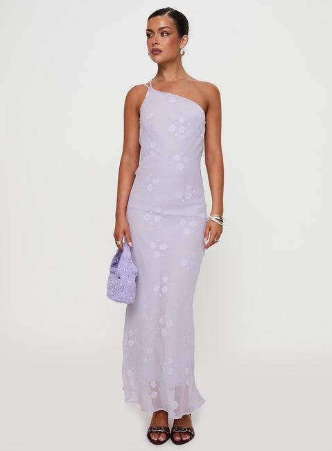 Jazmira One Shoulder Maxi Dress Lilac Product Image