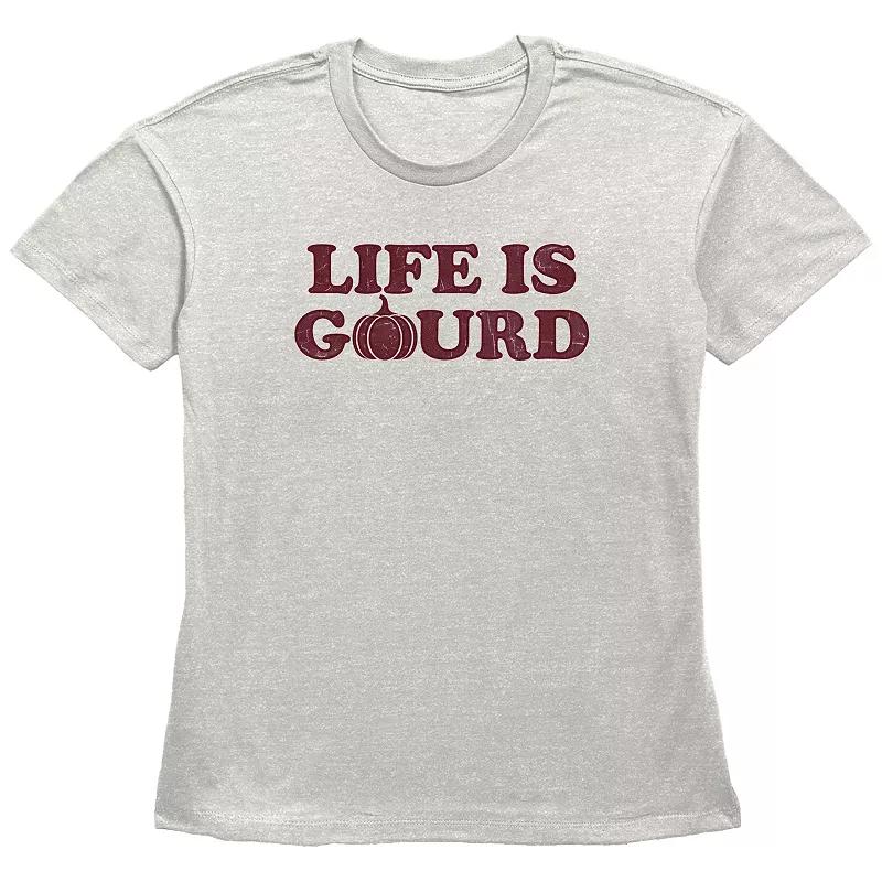 Women's Life Is Gourd Graphic Tee, Size: Small, Oatmeal Product Image