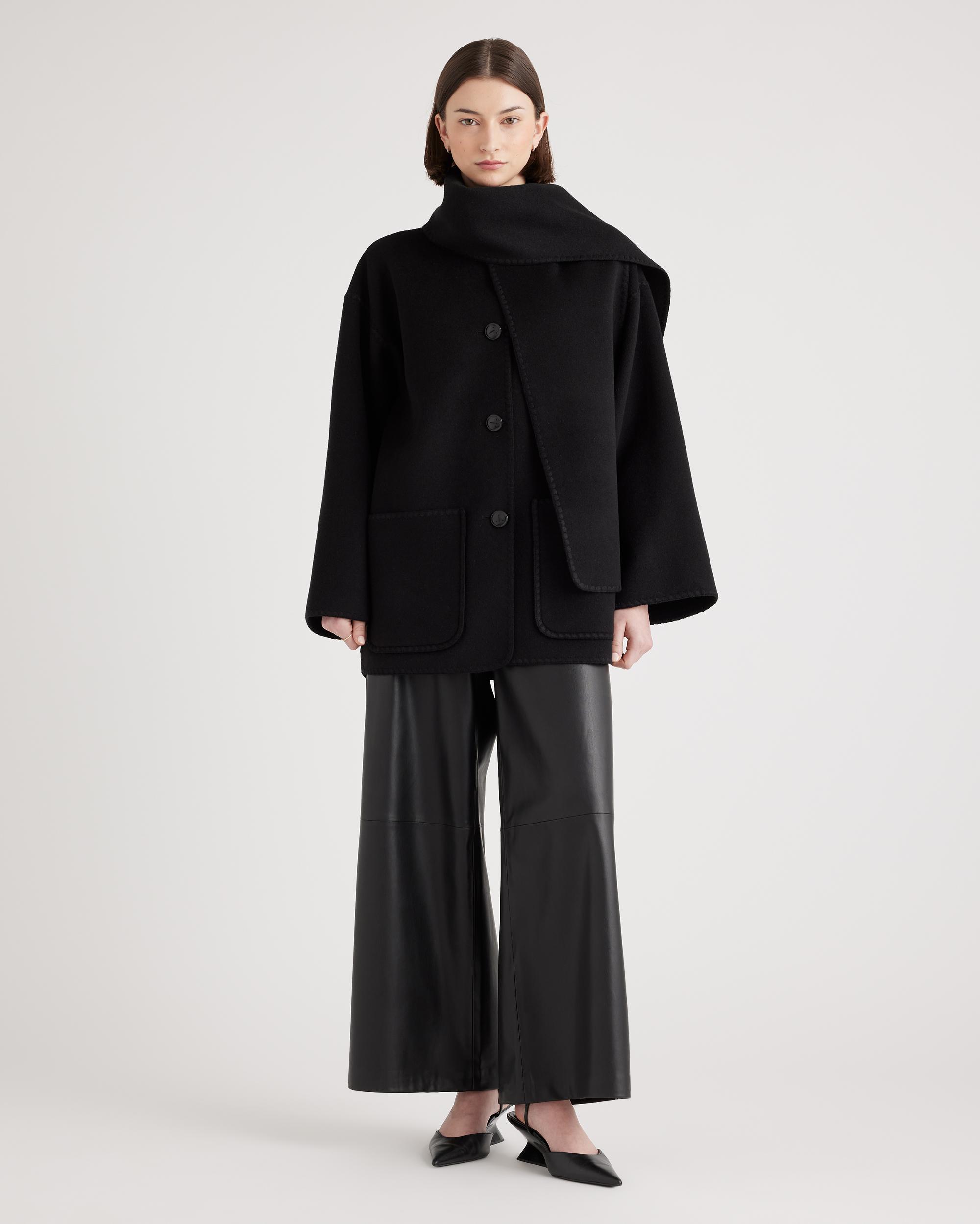 Quince | Women's Double-Faced Merino Wool Scarf Coat Product Image