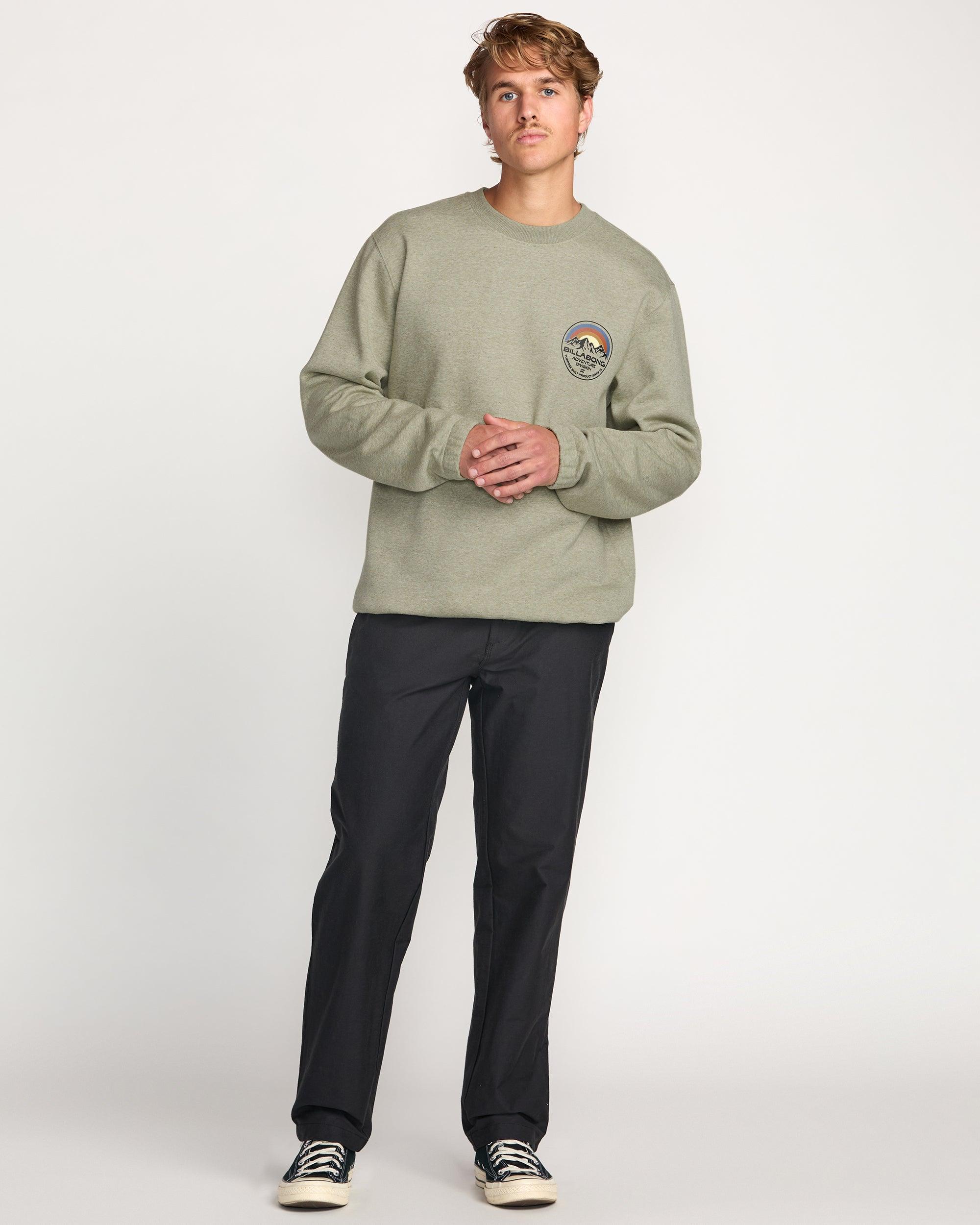 Compass Crew Sweatshirt - Sage Heather Male Product Image