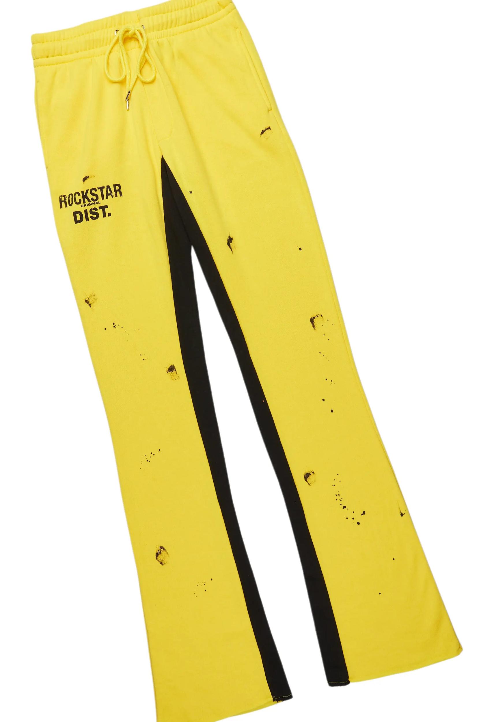 Raffer Yellow Hoodie Baggy Fit Pant Track Set Male Product Image