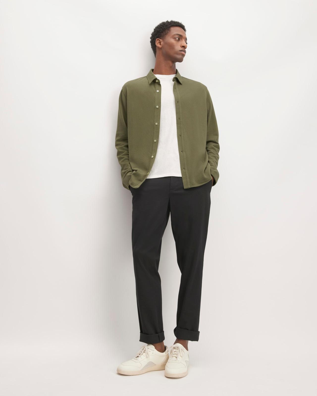 Mens Long-Sleeve Pique Shirt by Everlane Product Image