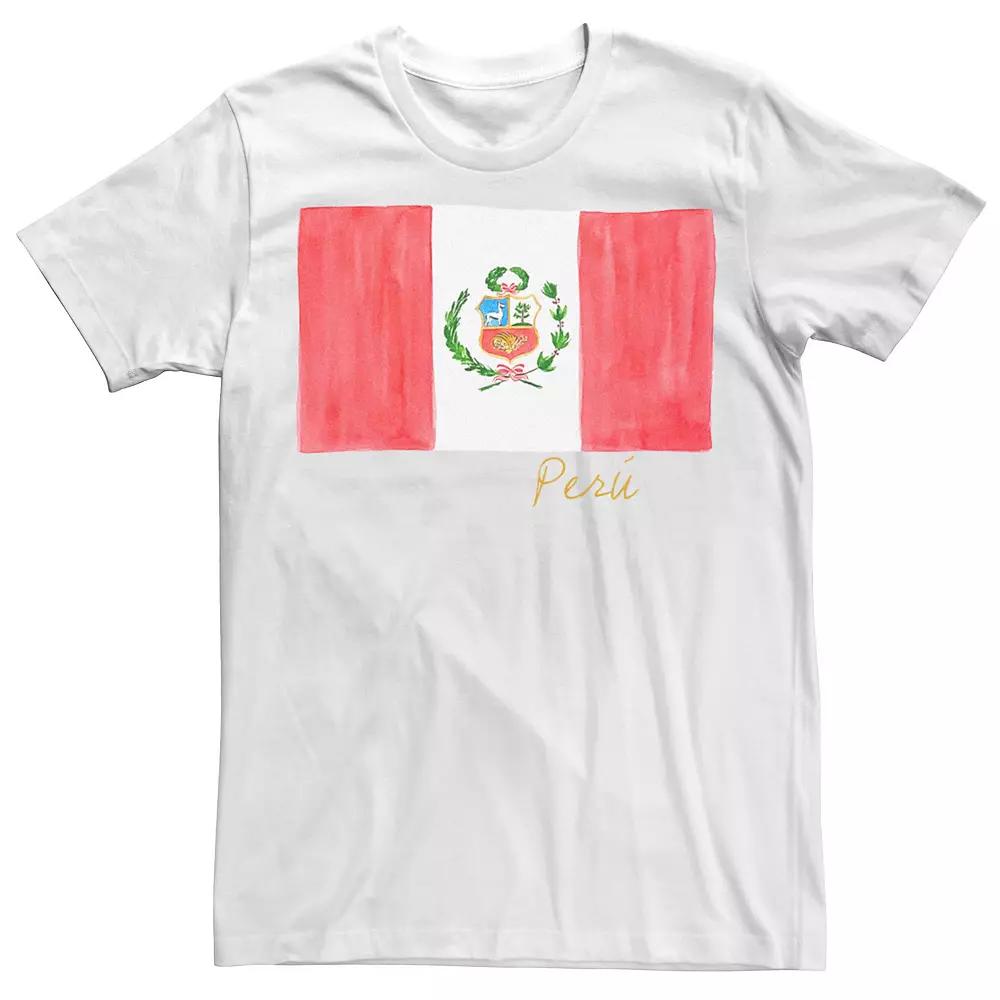 Men's HHM Peru Flag Watercolor Tee,  Product Image