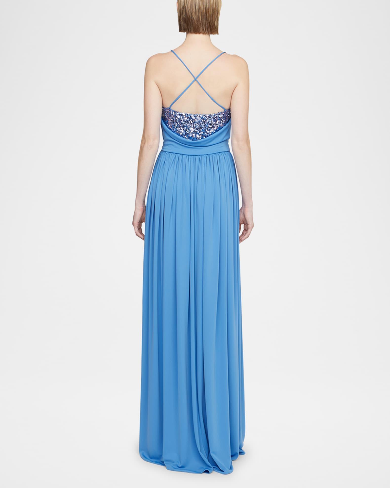Jeanne Sequin Layered Matte Jersey Gown Product Image