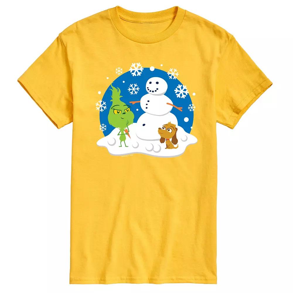 Big & Tall Dr. Seuss The Grinch Building Snowman Graphic Tee, Men's,  Product Image
