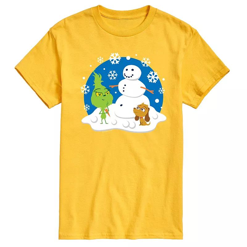 Big & Tall Dr. Seuss The Grinch Building Snowman Graphic Tee, Men's,  Product Image
