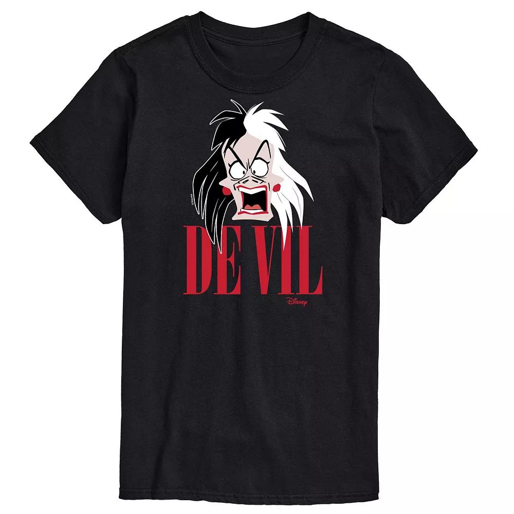 Disney Villains De Vil Men's Graphic Tee,  Product Image