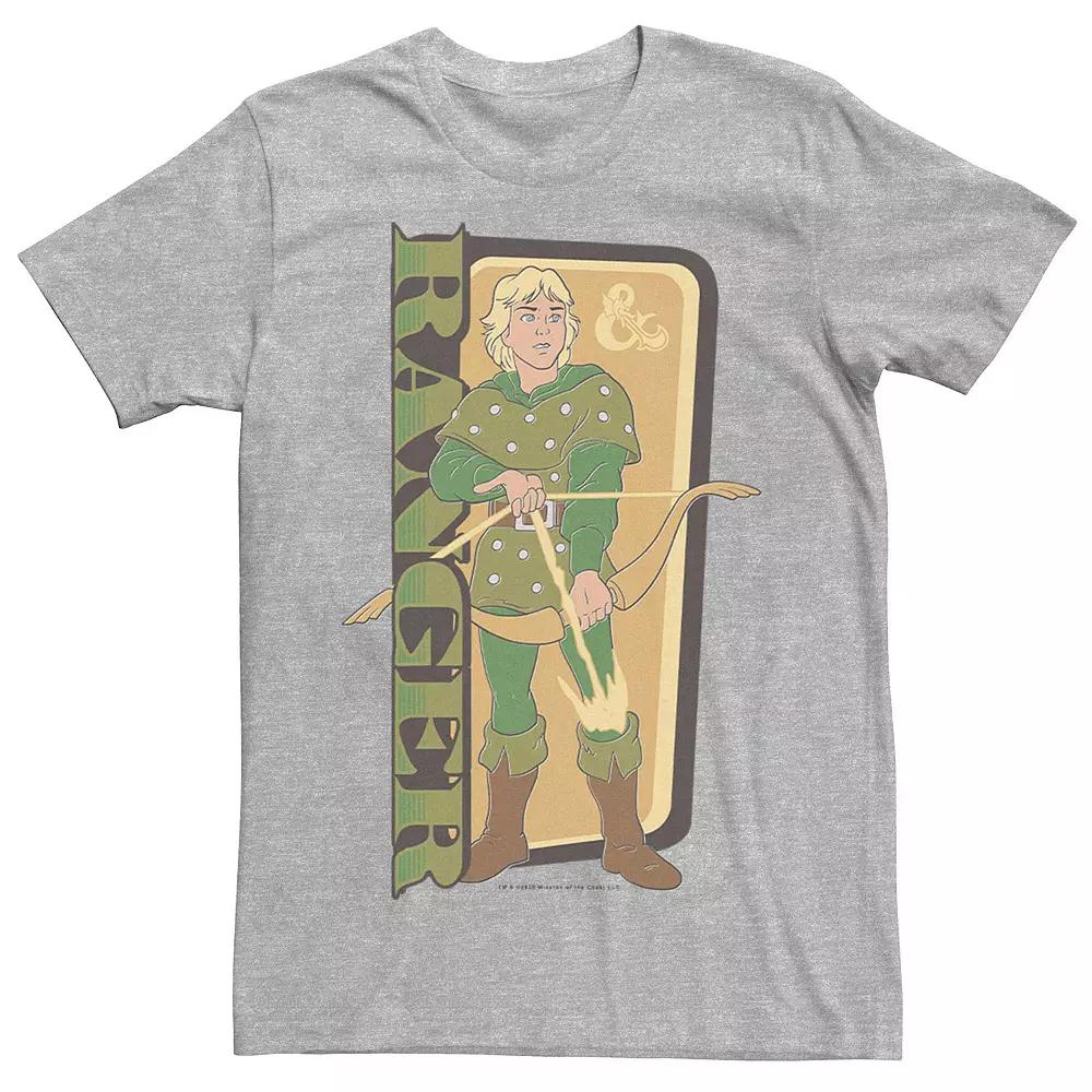 Men's Dungeons & Dragons Ranger Green Tee, Size: Medium, Athletic Grey Product Image