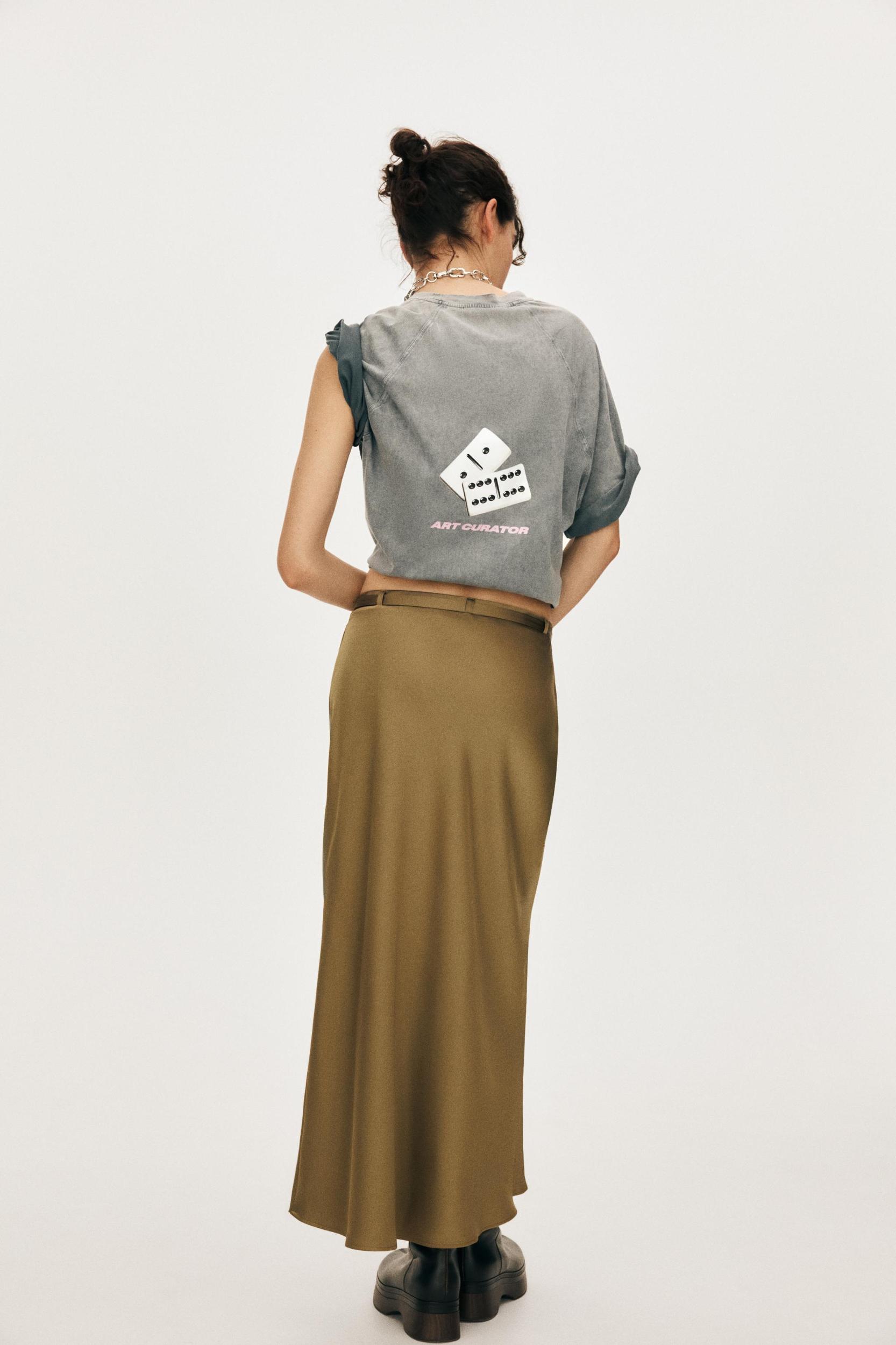 MIDI SKIRT WITH BELT Product Image