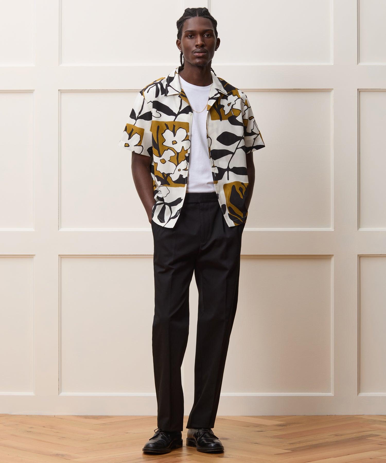 Italian Lightweight Cotton Side Tab Trouser Product Image