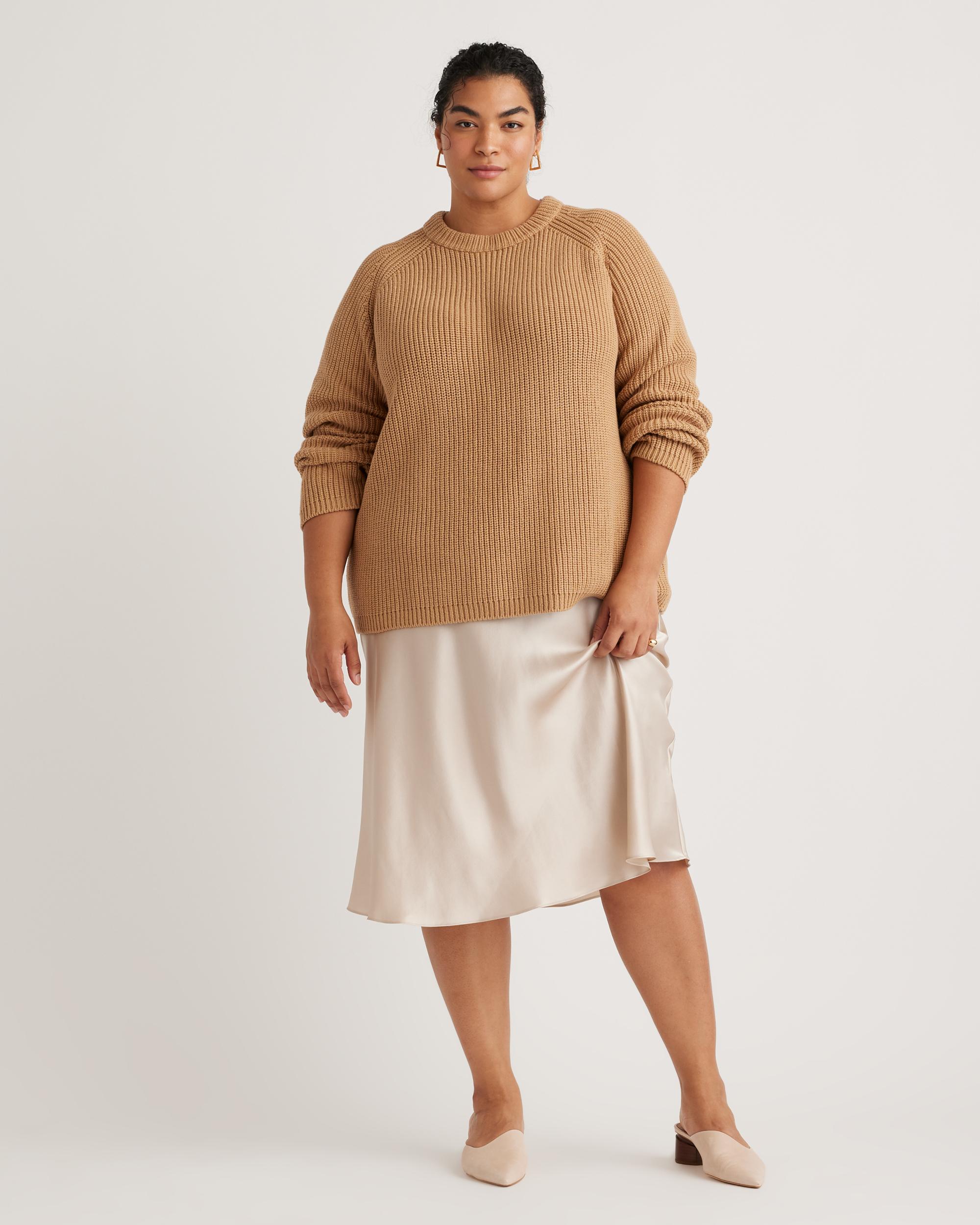 Quince | Women's Fisherman Crew Sweater Organic Cotton Product Image