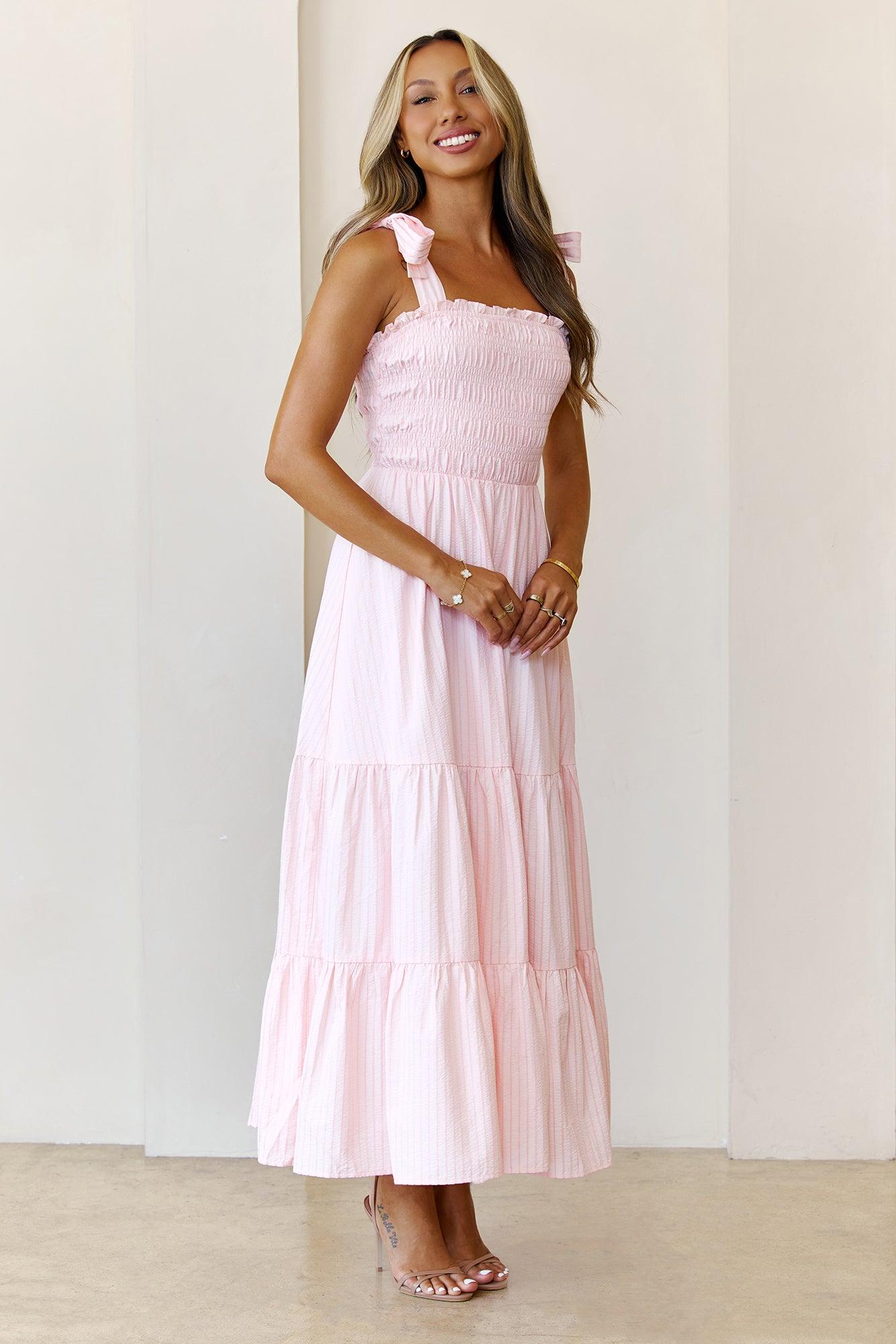 Summer Daydream Maxi Dress Pink Product Image