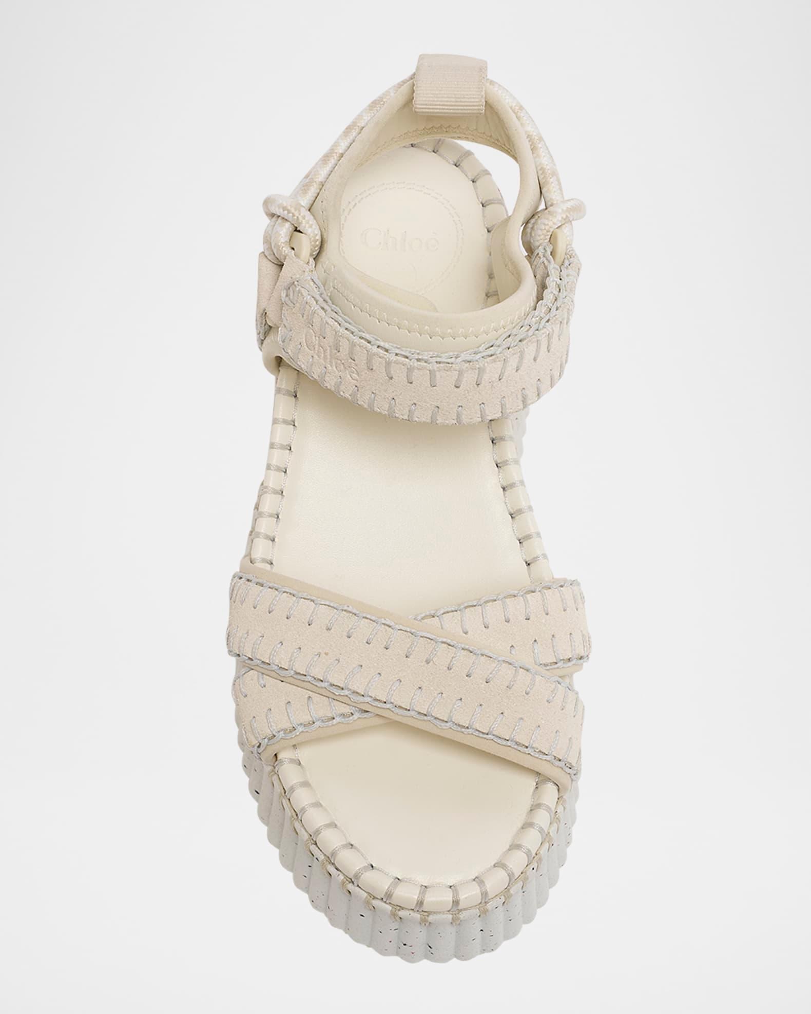 Nama Stitch Ankle-Strap Flatform Sandals Product Image