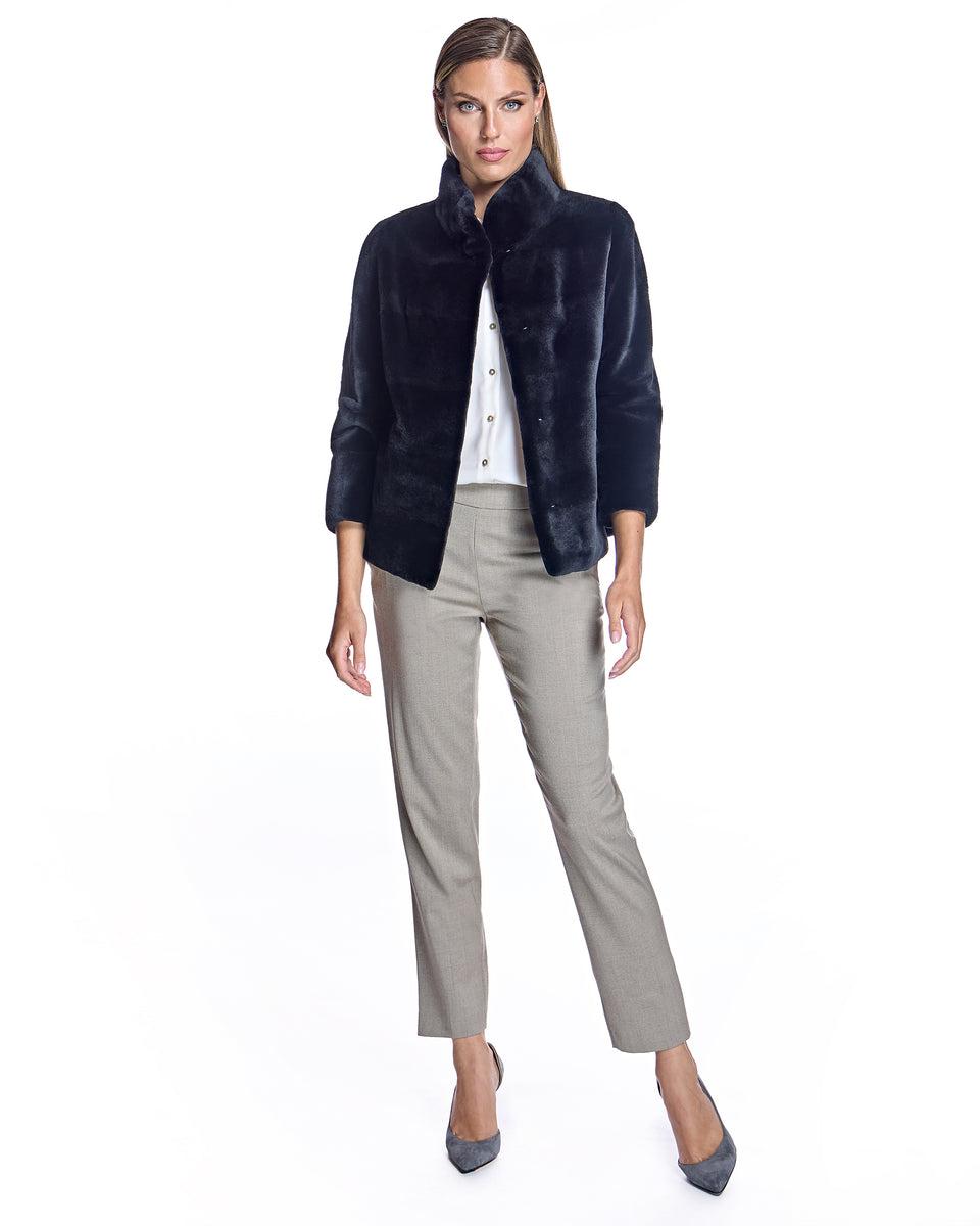 Horizontal Sheared Mink Jacket Product Image