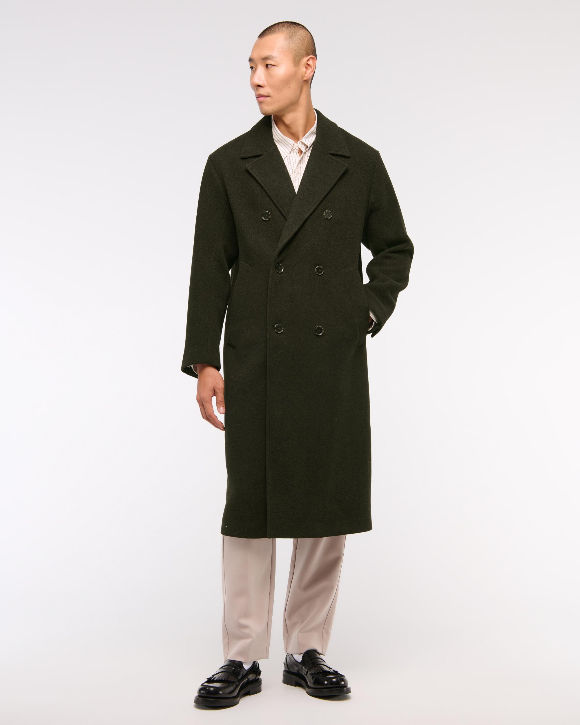 Double-Breasted Long Coat Product Image