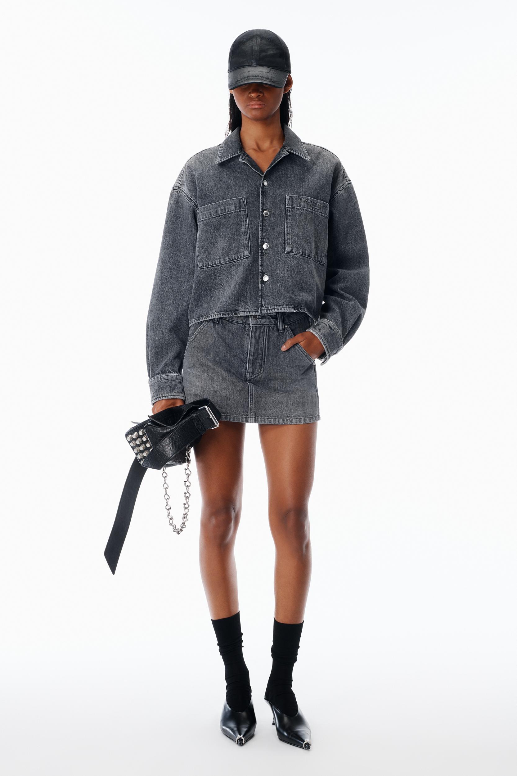 Cropped Long Sleeve Shirt Product Image