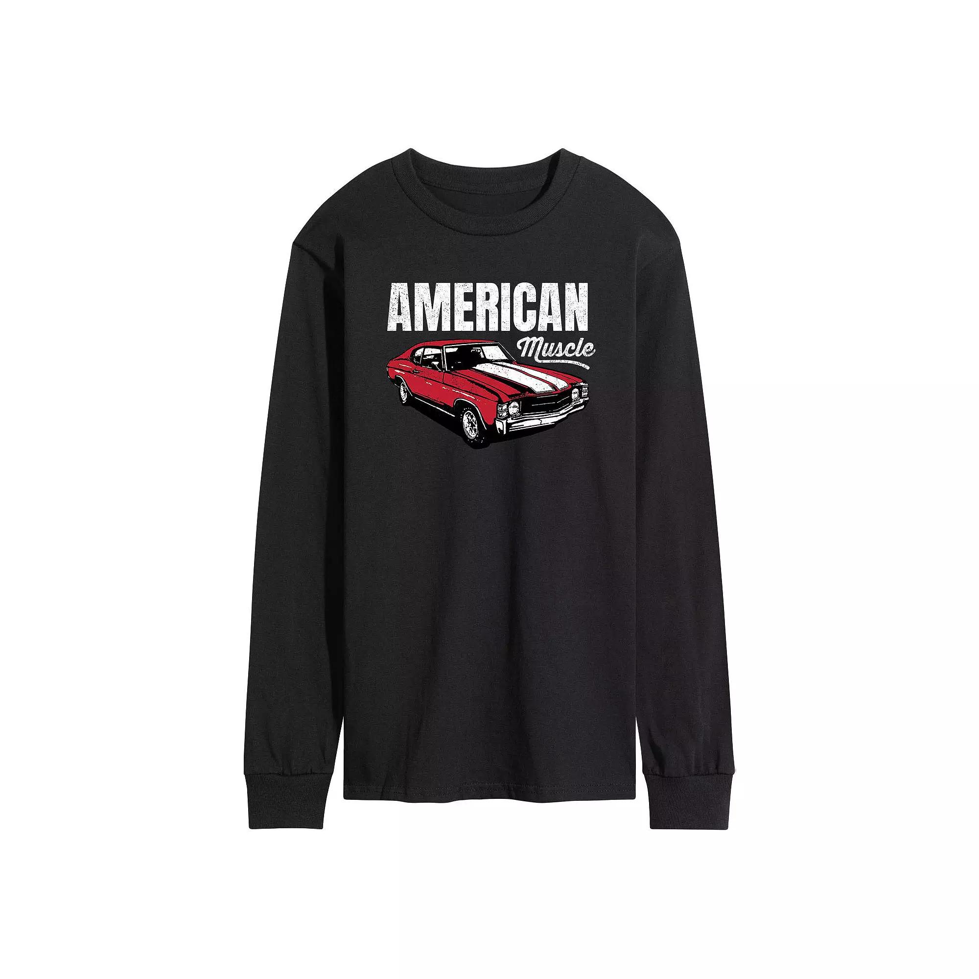 Men's American Muscle Long Sleeve Graphic Tee,  Product Image
