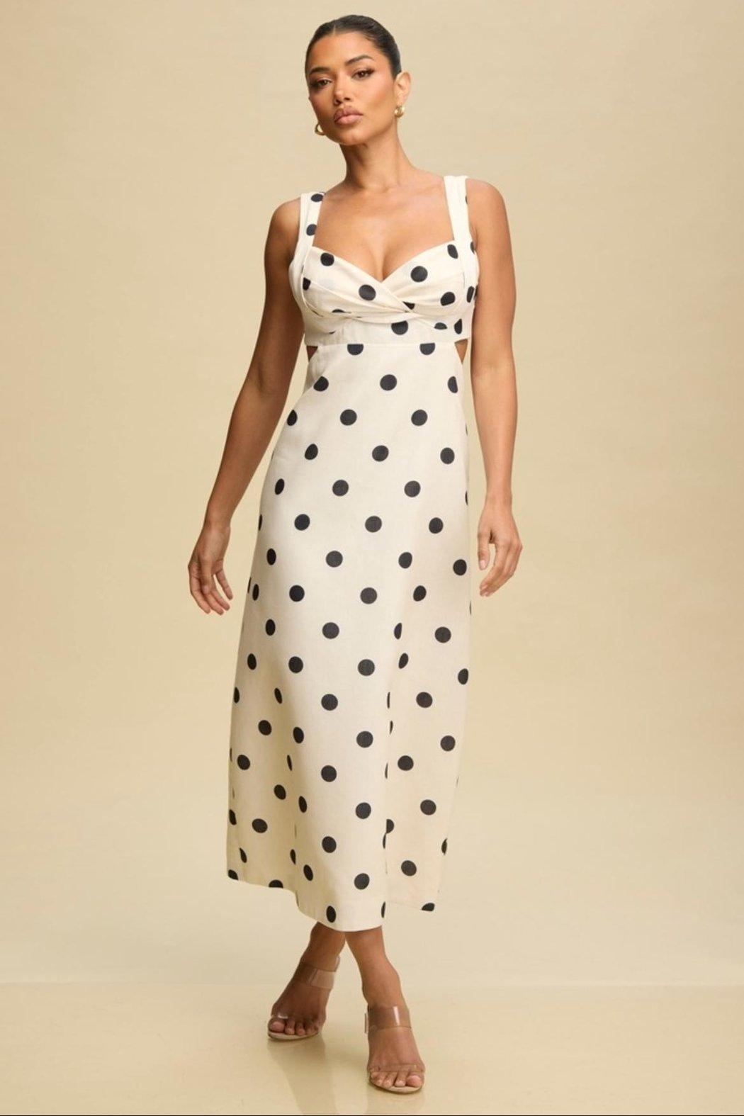Polkadot Midi Dress Product Image