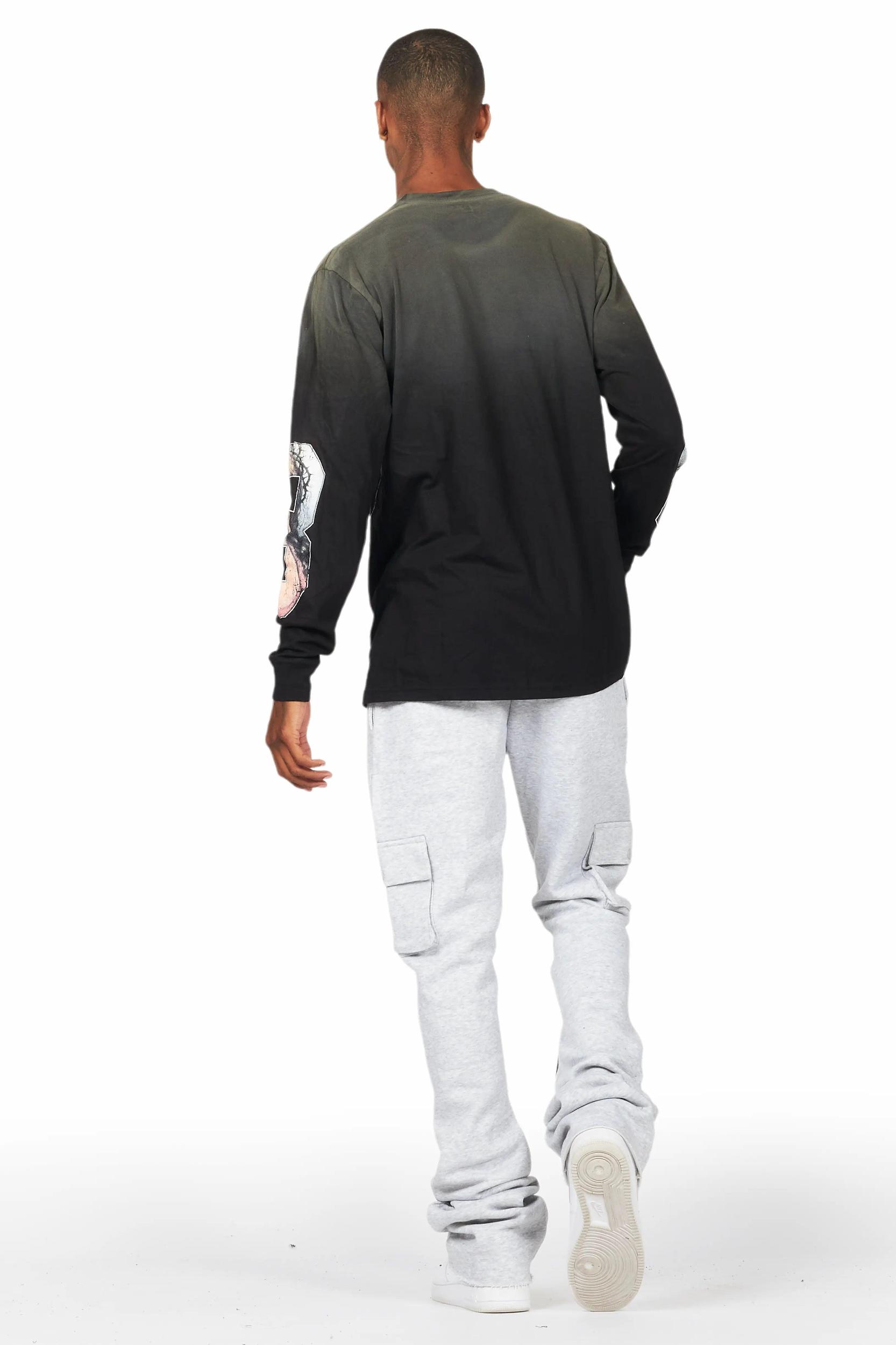 Admir Heather Grey Stacked Flare Pant Male Product Image