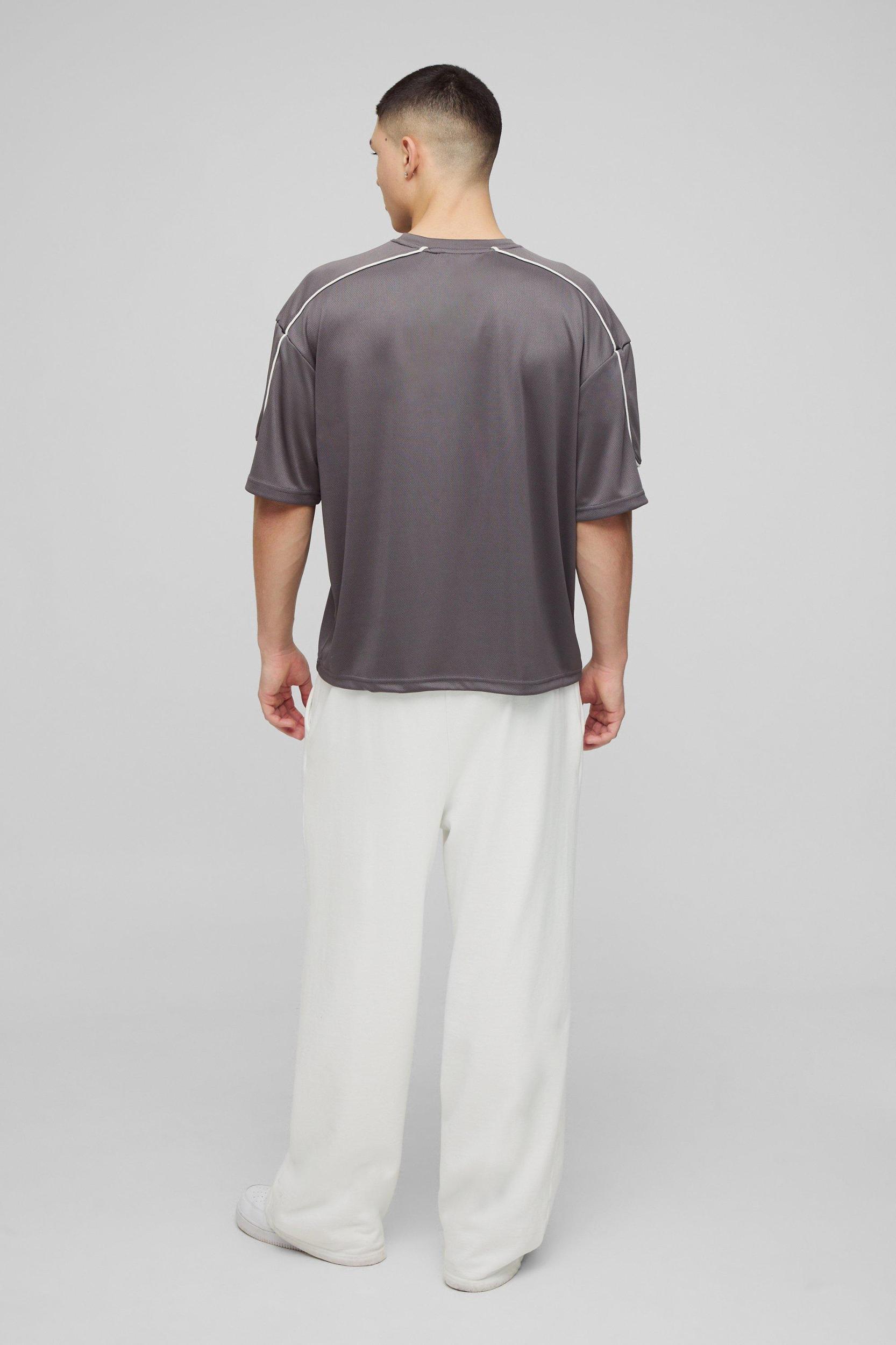 Oversized Boxy Half Sleeve Varsity T-Shirt | boohooMAN USA Product Image