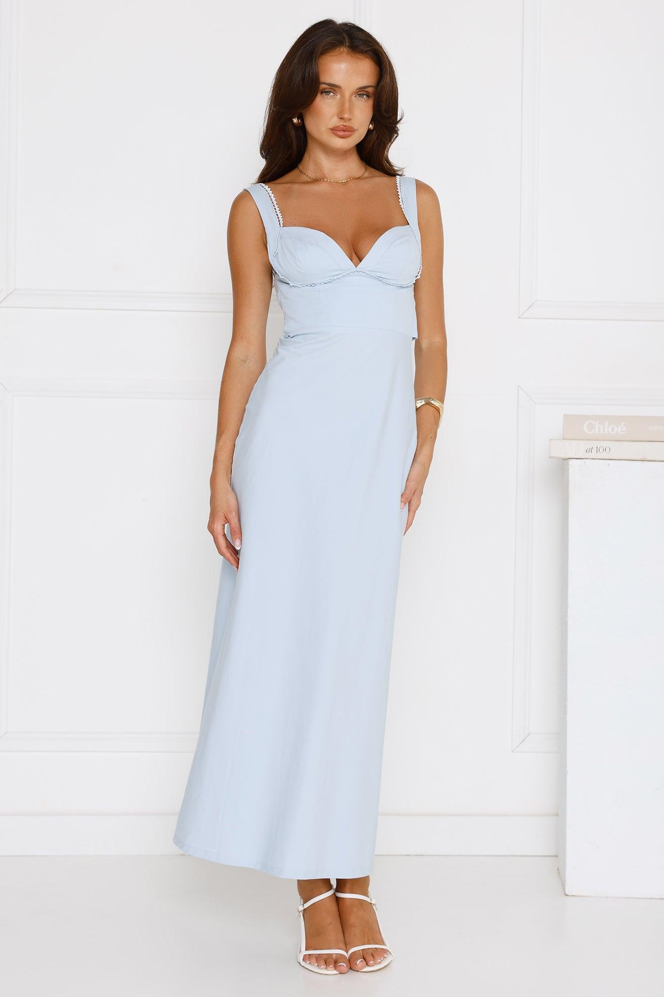 Celebration Sunshine Maxi Dress Blue Product Image
