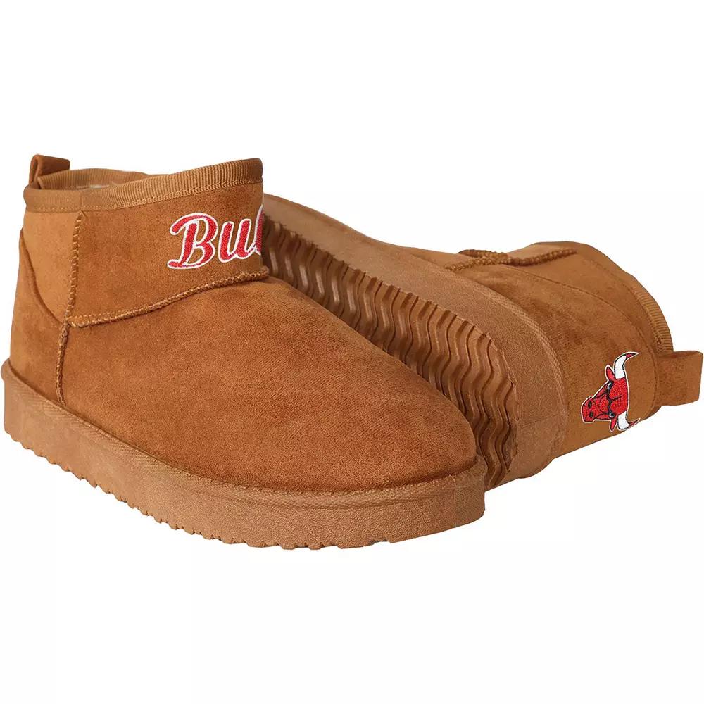 Women's FOCO Brown Chicago Bulls Team Logo Fuzzy Fan Boots, Size: 6 Product Image