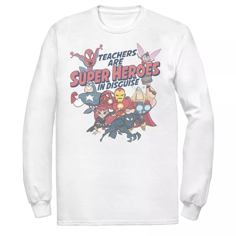 Men's Marvel Group Shot Teachers Are Super Heroes Tee,  Product Image