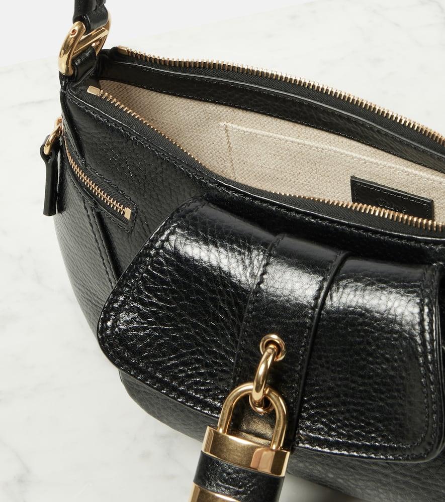 CHLOÉ The 99 Embellished Textured-leather Shoulder Bag In Black Product Image