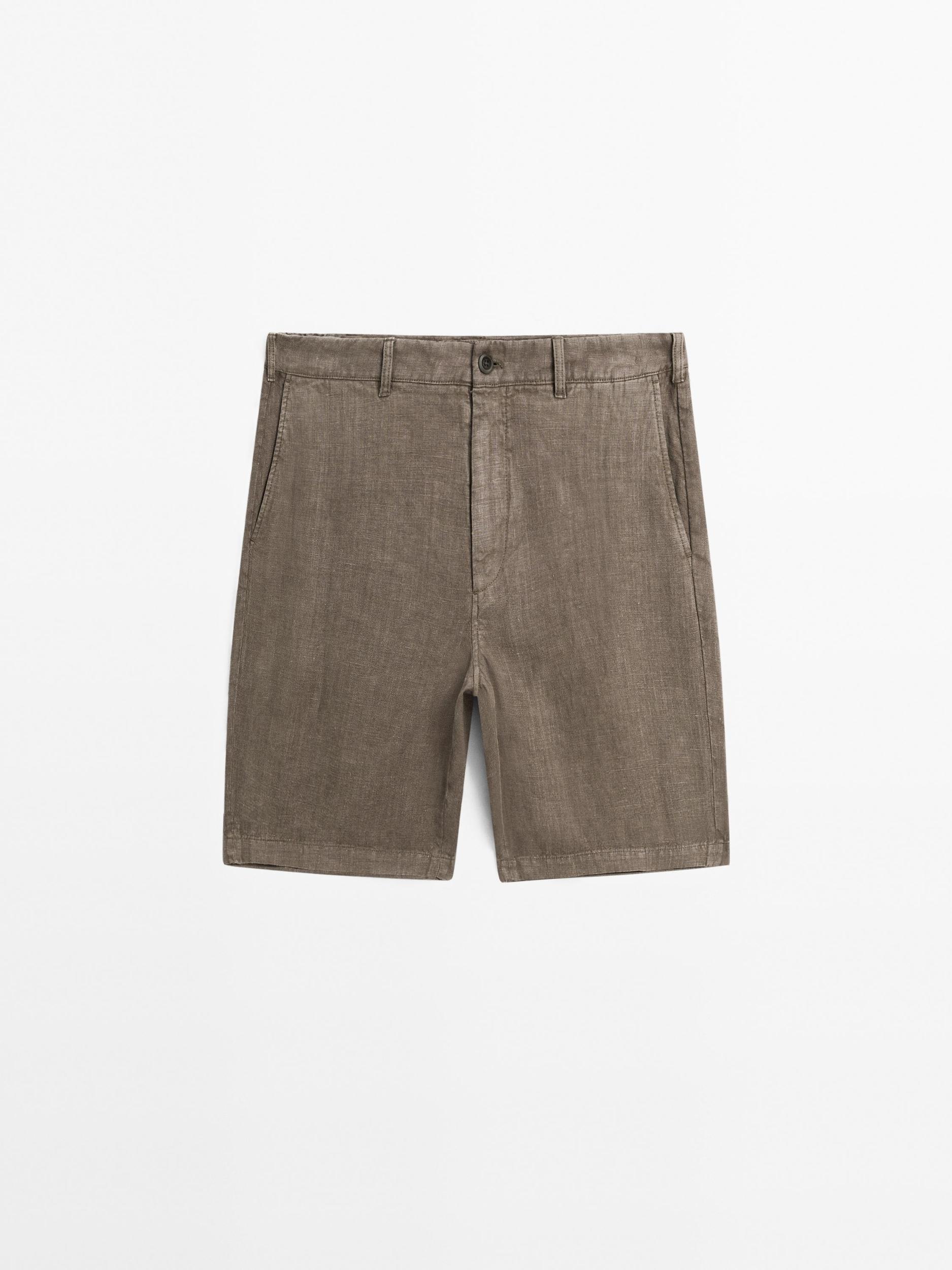 100% linen bermuda Product Image