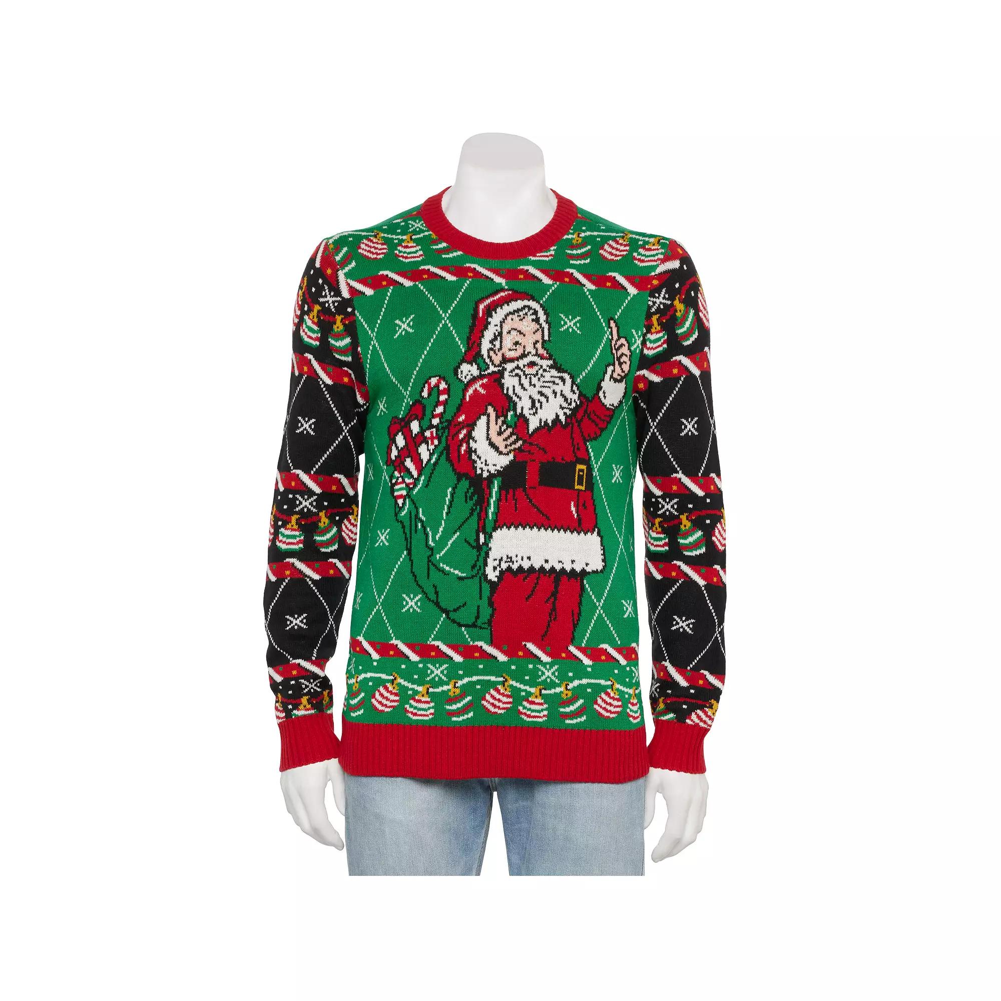 Men's Santa Claus & Decorations Holiday Sweater,  Product Image