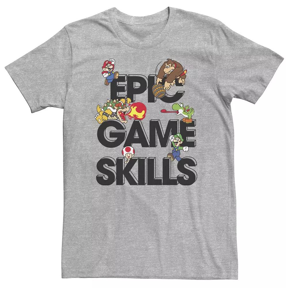 Big & Tall Nintendo Super Mario Bros. Epic Game Skills Character Collage Tee, Men's,  Product Image