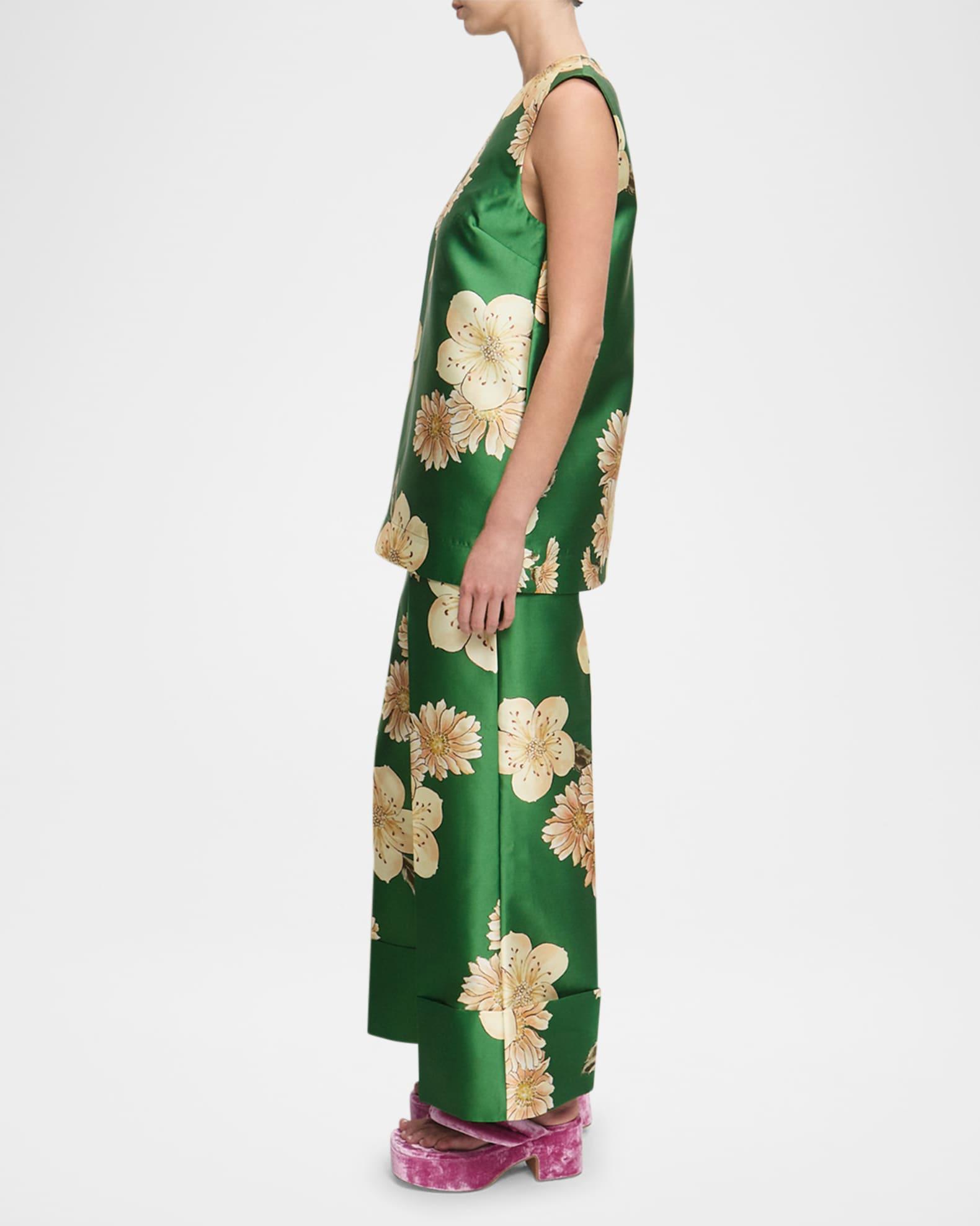 Sage Cuffed Wide-Leg Pants Product Image