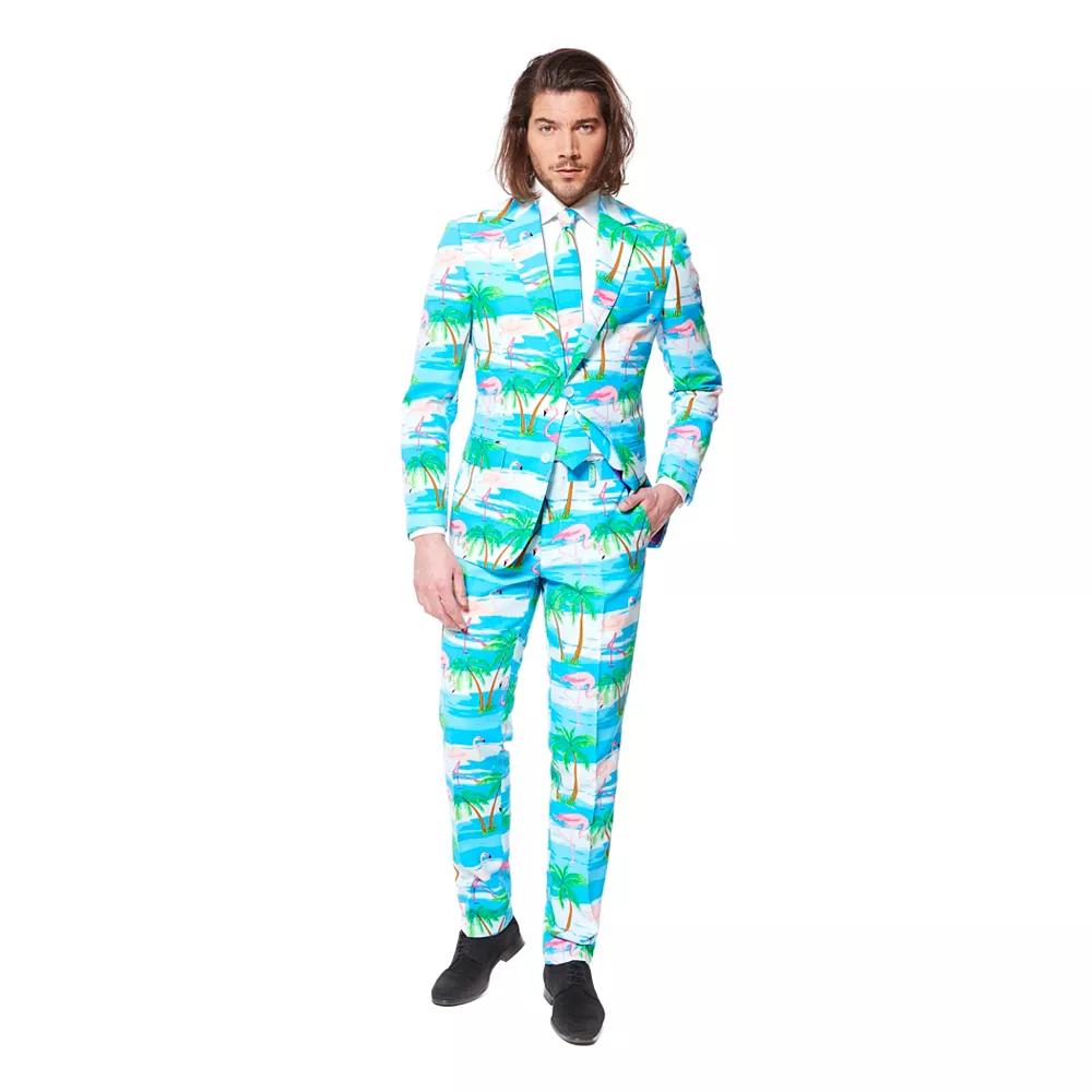 Men's OppoSuits Slim-Fit Novelty Pattern Suit & Tie Set,  Product Image