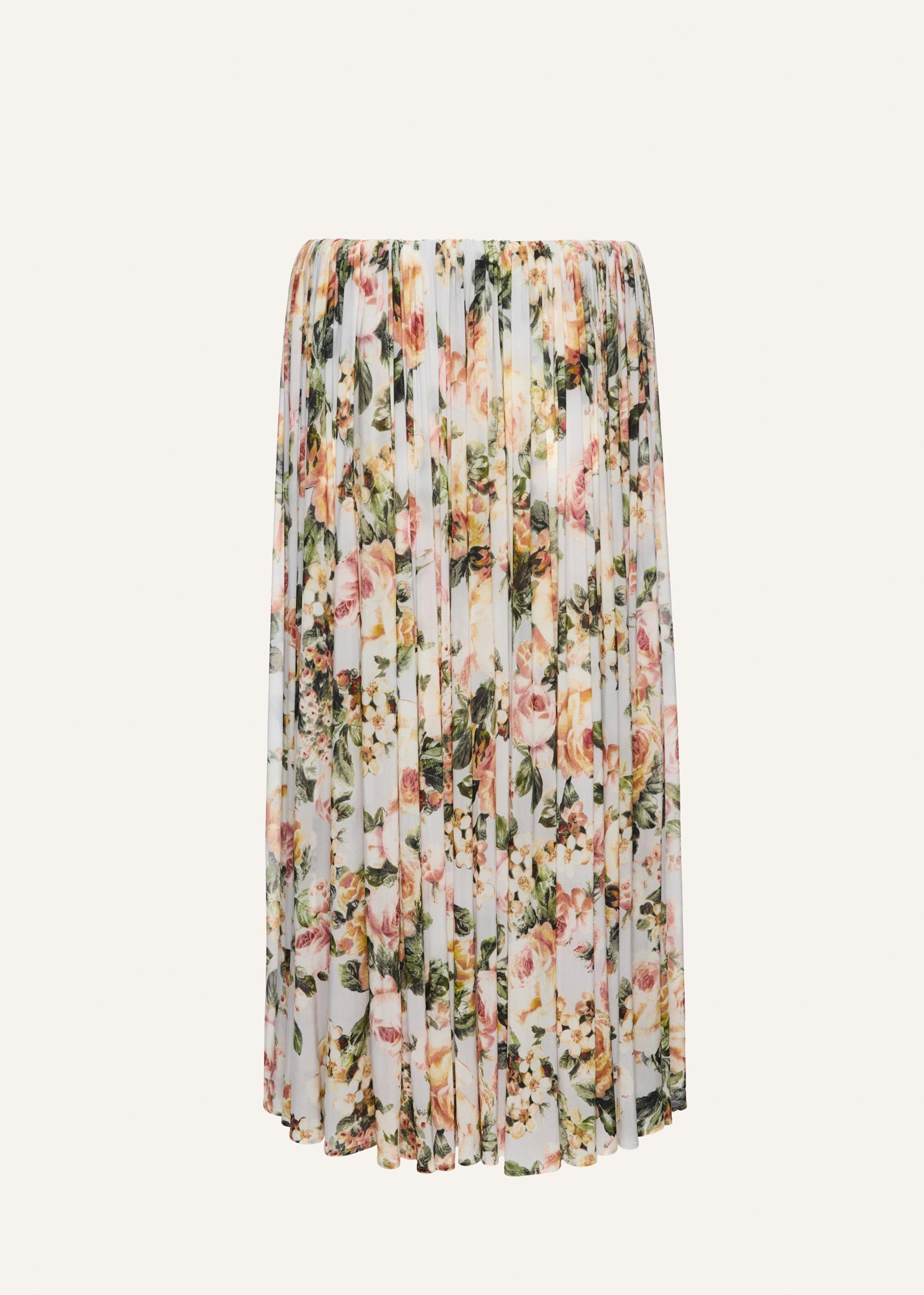 Gathered waist skirt in floral print Product Image