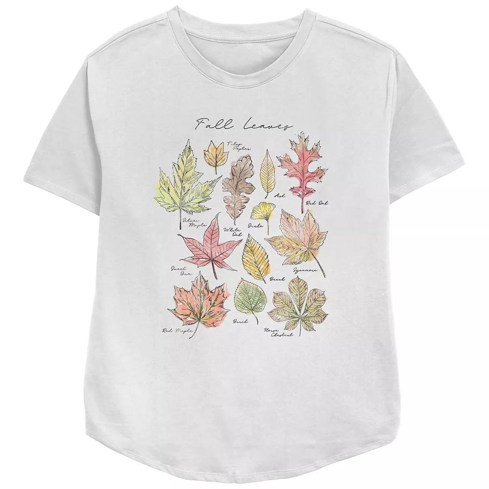 Women's Fall Leaves Relaxed Fit Graphic Tee,  Product Image