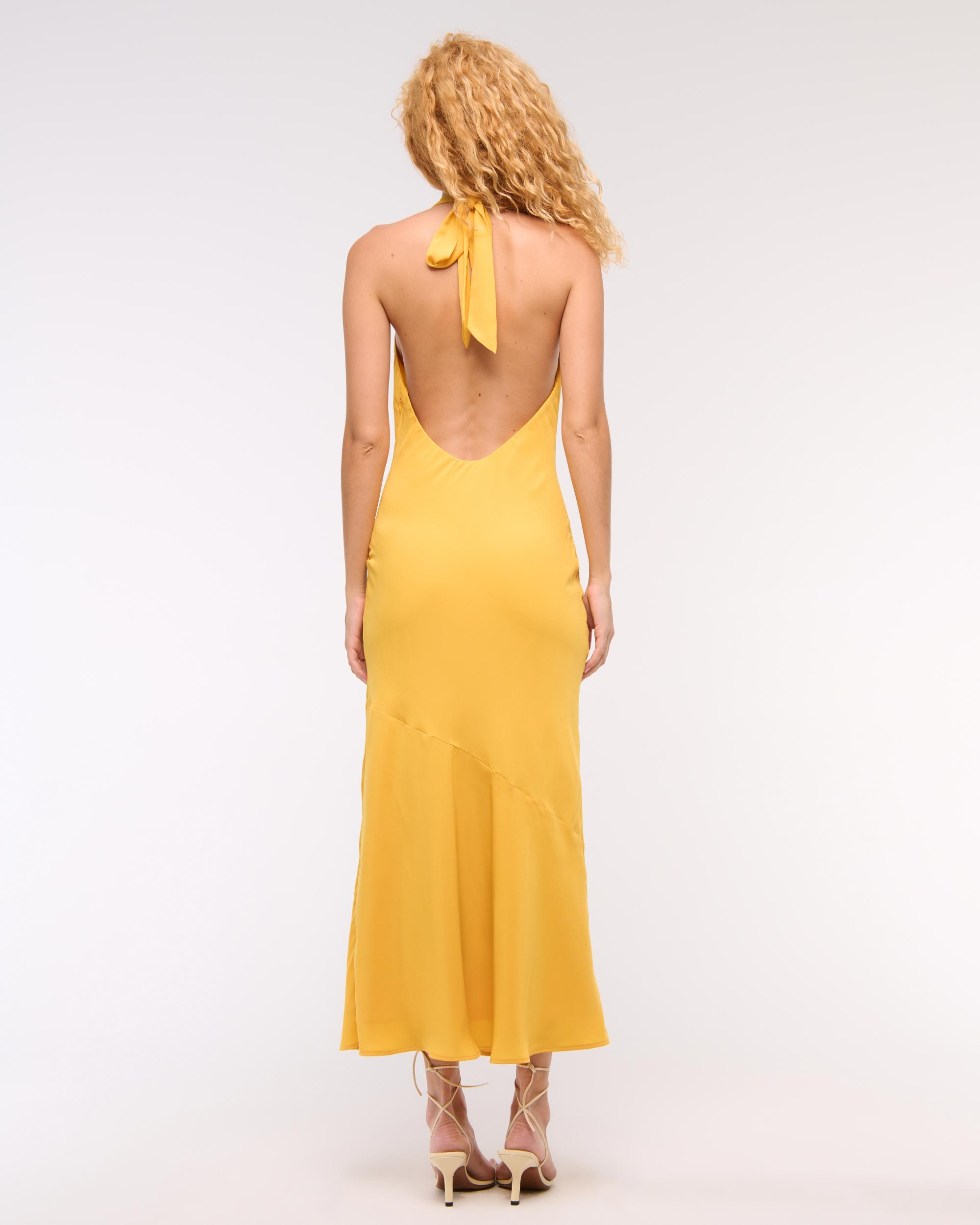 Cowl Halter Maxi Dress Product Image