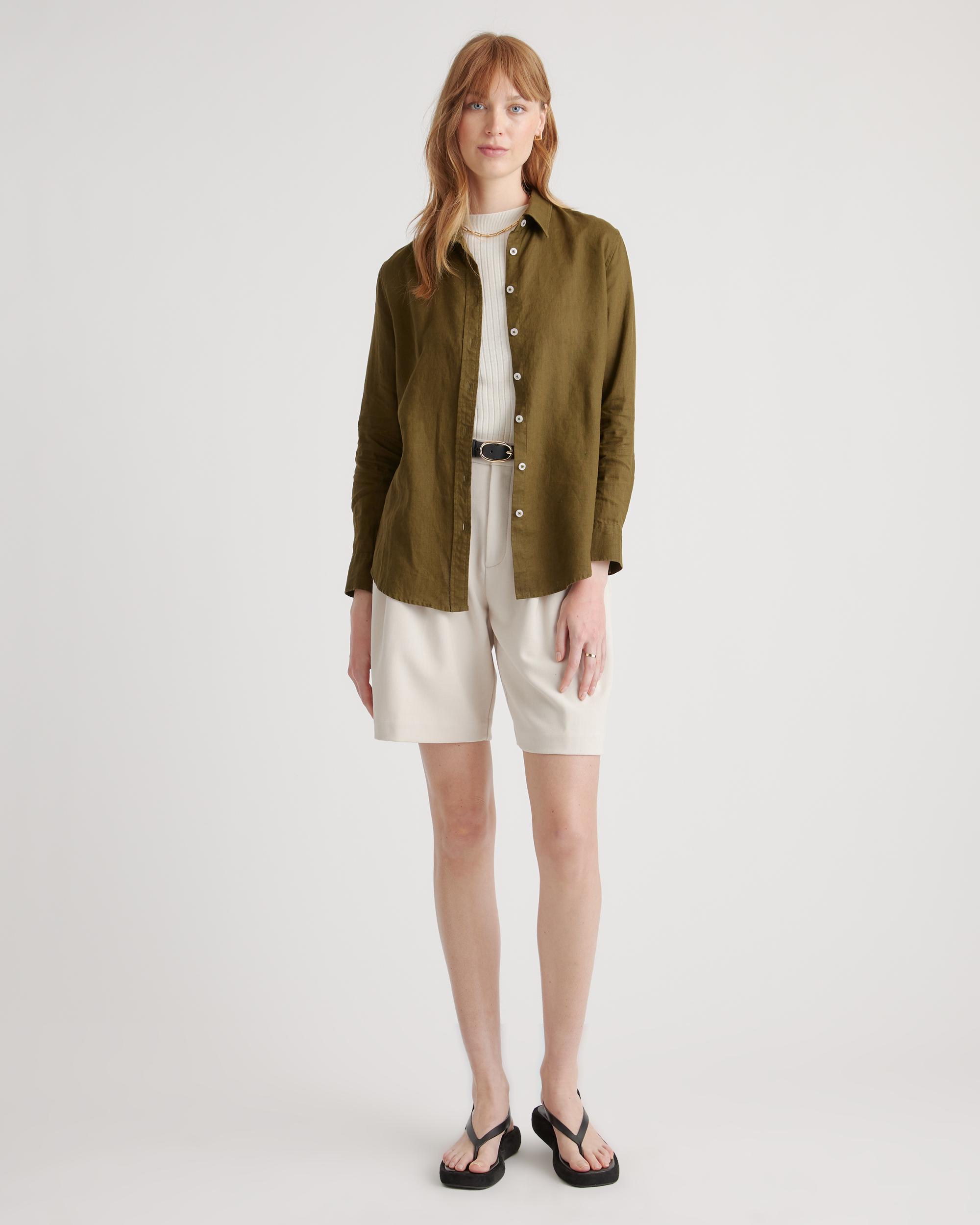 Quince | Women's 100% European Linen Long Sleeve Shirt Product Image