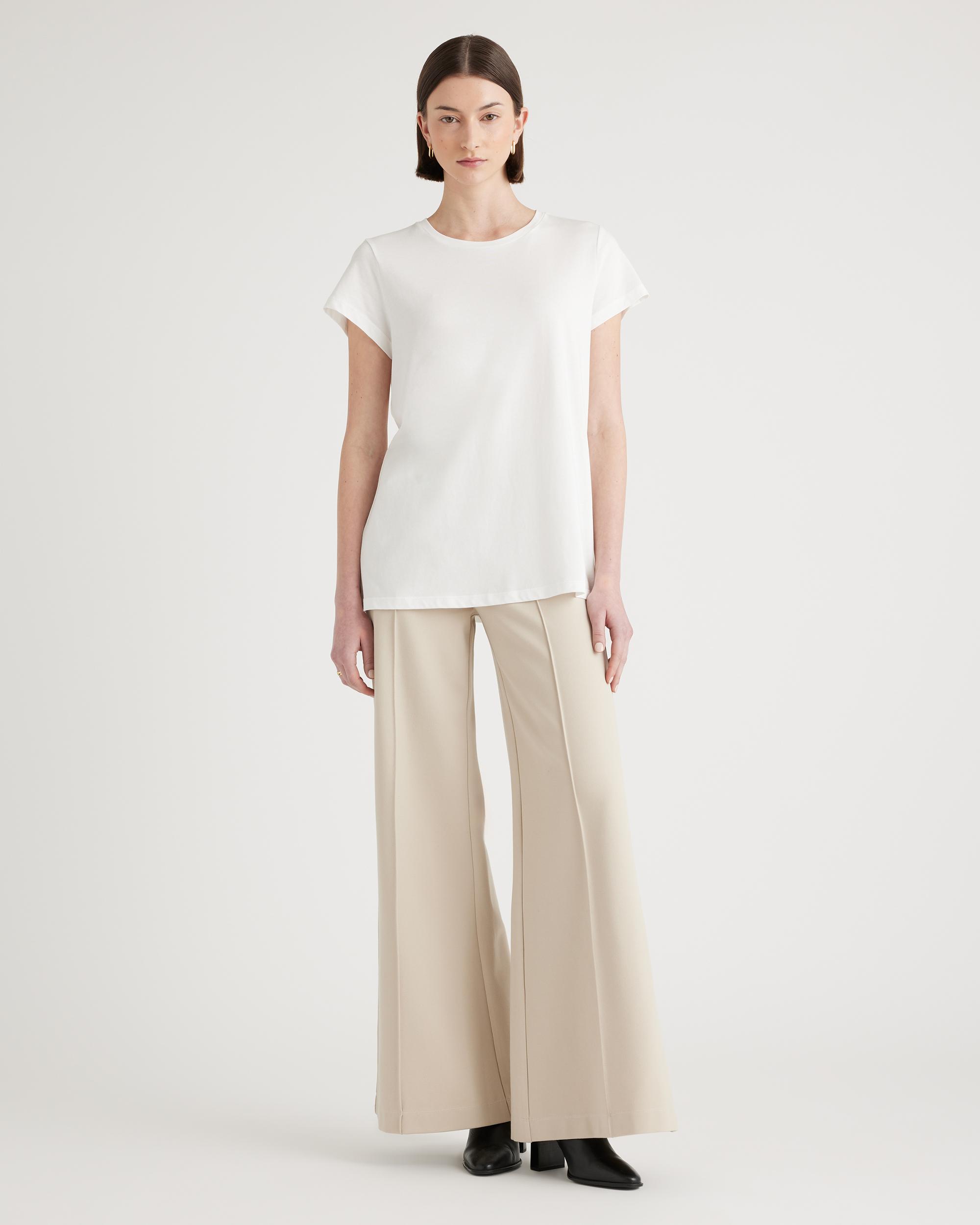 Quince | Women's Cotton Modal Crew Neck Swing T-Shirt Size XL, Cotton/Modal Product Image