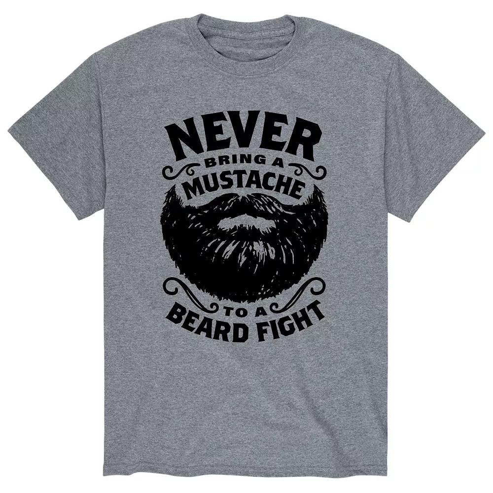 Men's Mustache To Beard Fight Tee,  Product Image