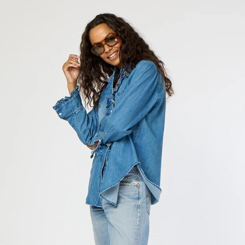 Kerri Rosenthal Molly Denim Shirt Product Image