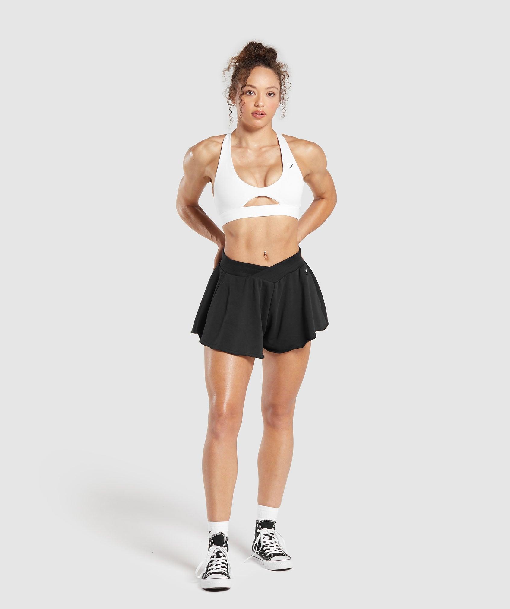 Gymshark Lifting Crossover Cotton Shorts - Black Female Product Image