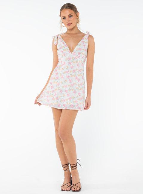Island Time Mini Dress Pink Floral Product Image