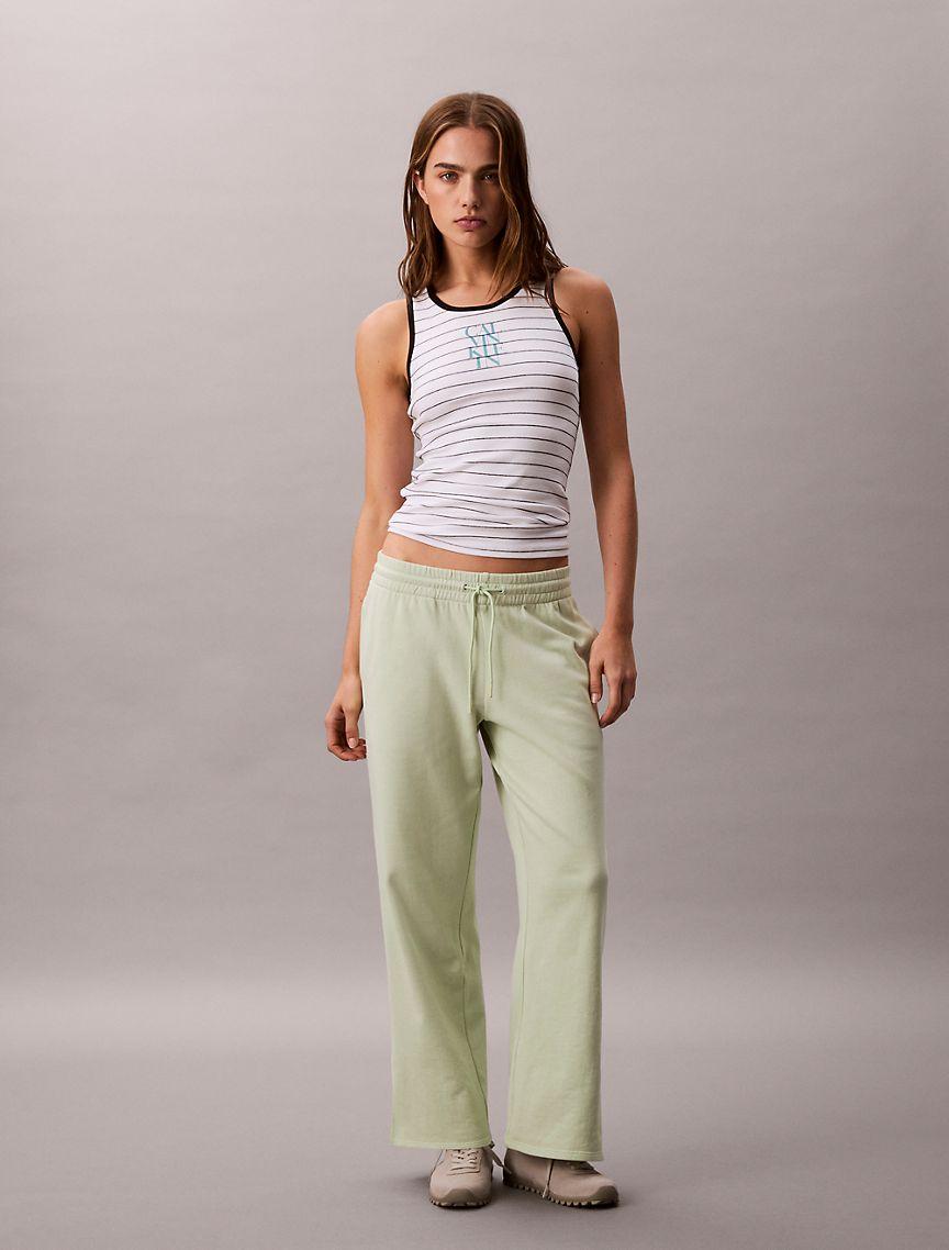 French Terry Wide Leg Sweatpants Product Image