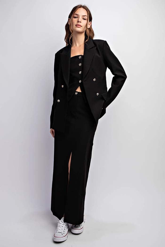Double Breasted Slim Fit Blazer Product Image