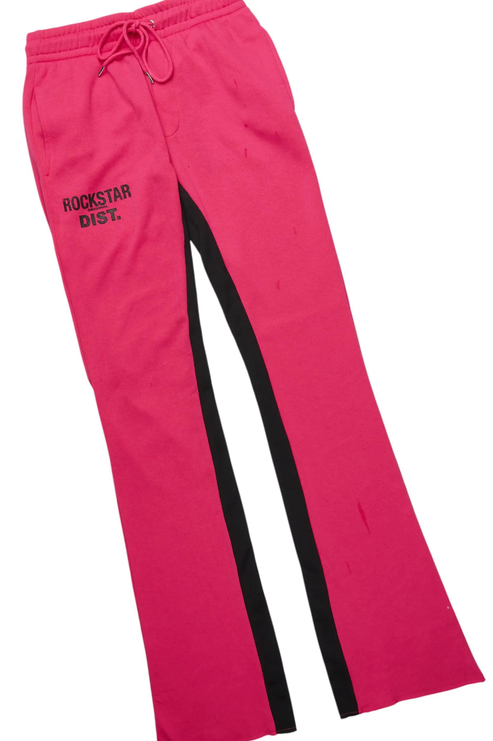 Lake Fuchsia Hoodie/Baggy Track Pant Set Male Product Image