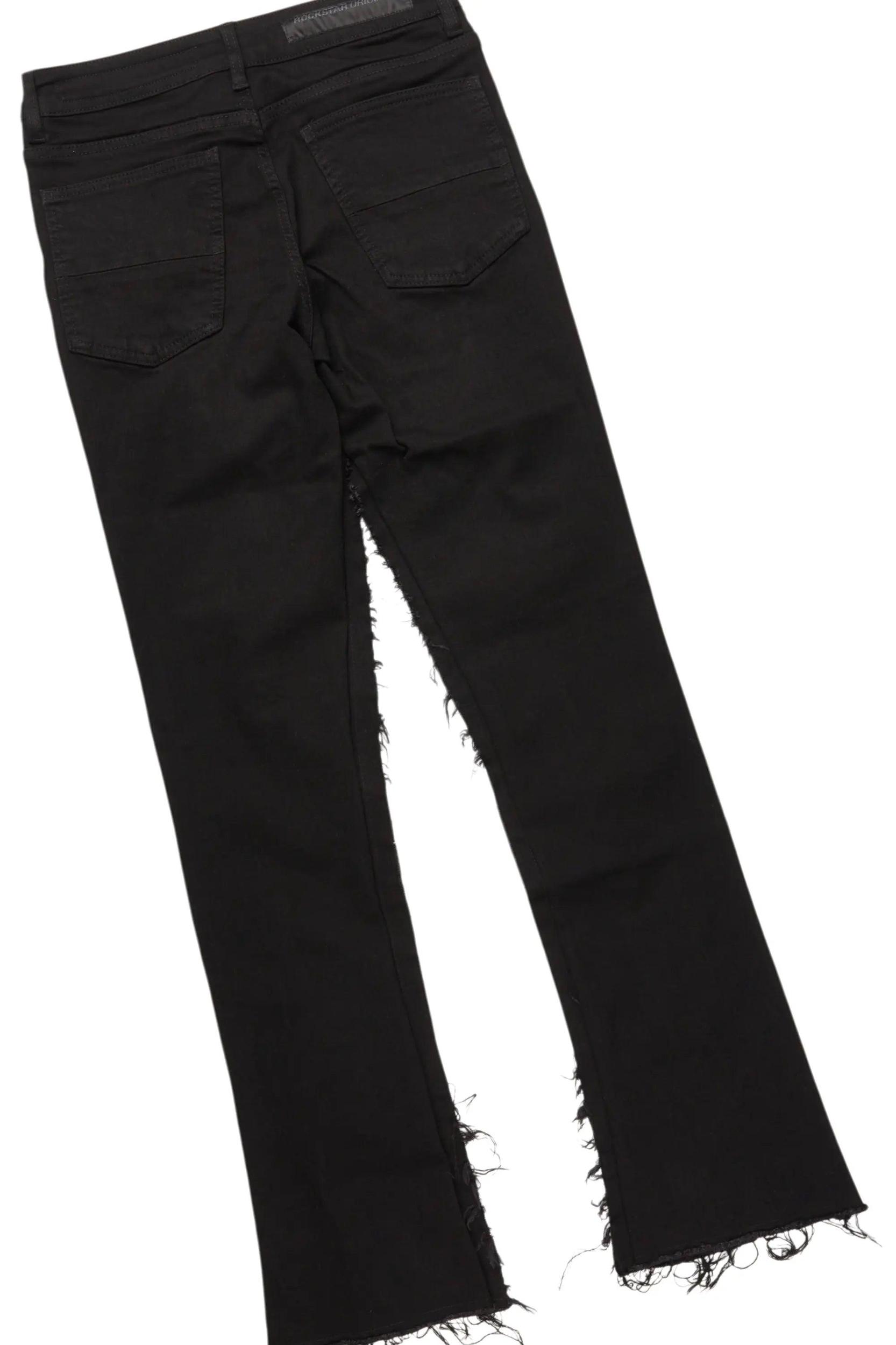 Barrett Black Hoodie & Vinson Patchwork Stacked Jean Bundle Male Product Image