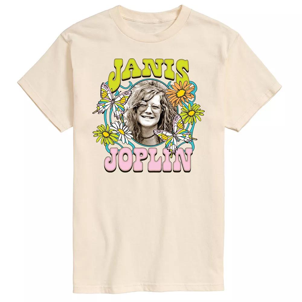 Men's Janis Joplin Butterfly Flowers Tee,  Product Image