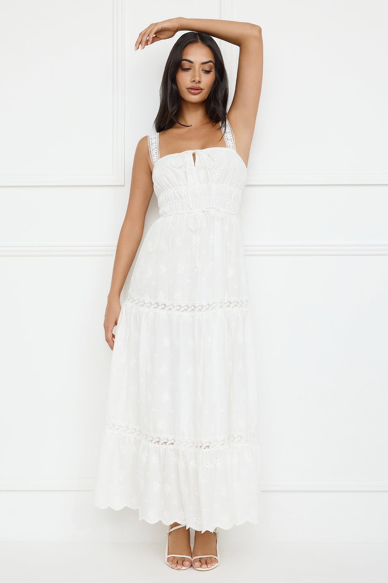 Springtime Sun Maxi Dress White Product Image