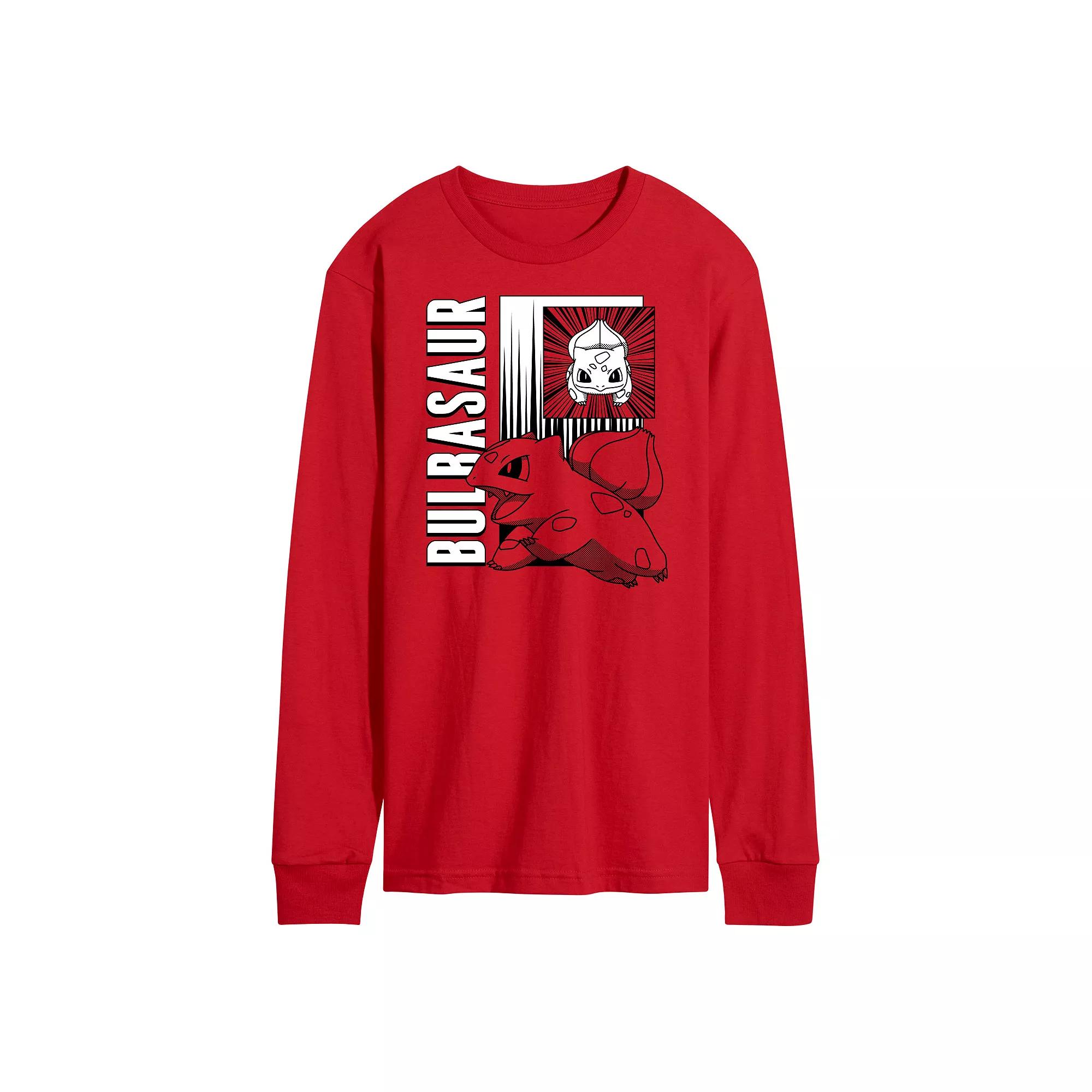 Men's Pokemon Bulbasaur Long Sleeve Graphic Tee,  Product Image