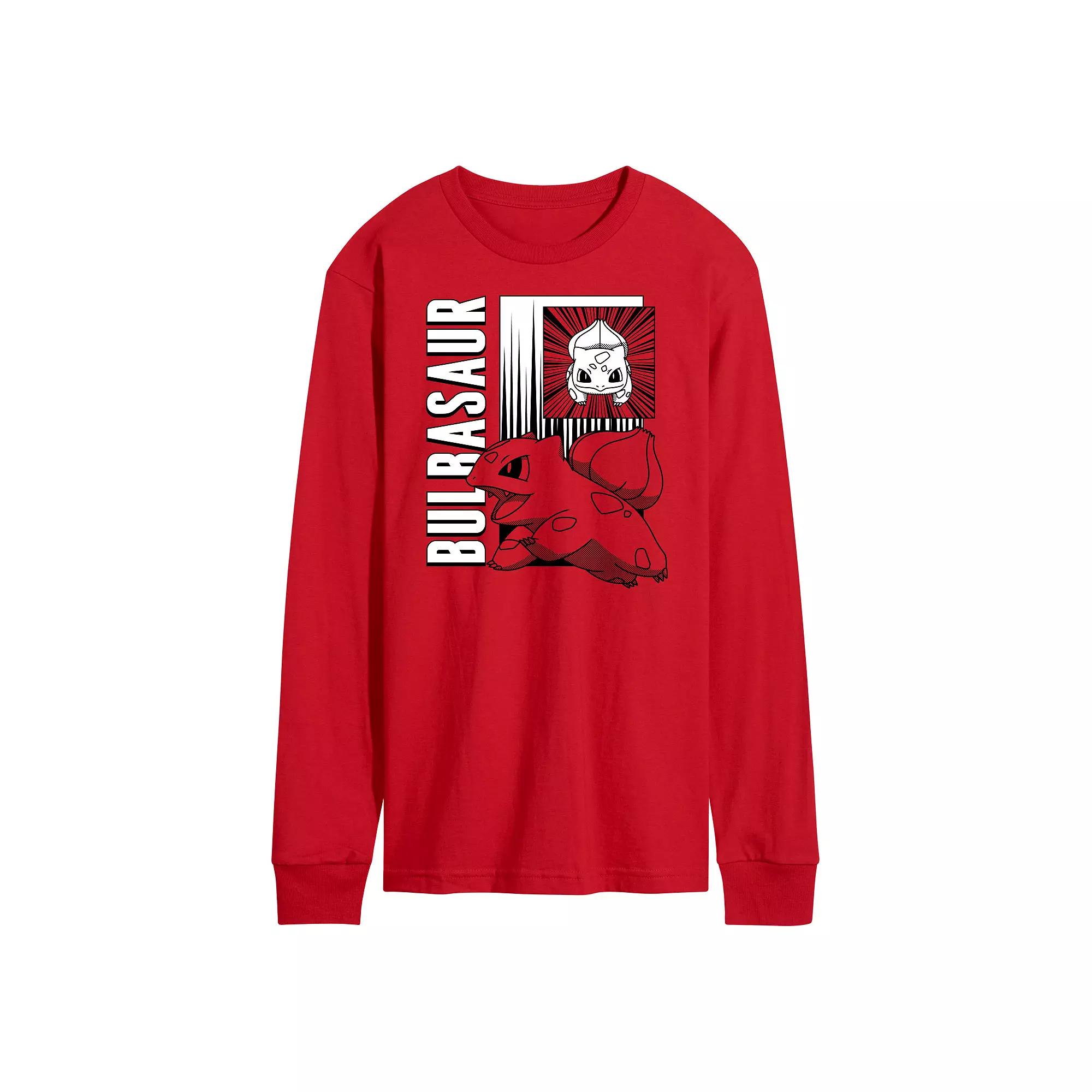 Men's Pokemon Bulbasaur Long Sleeve Graphic Tee,  Product Image
